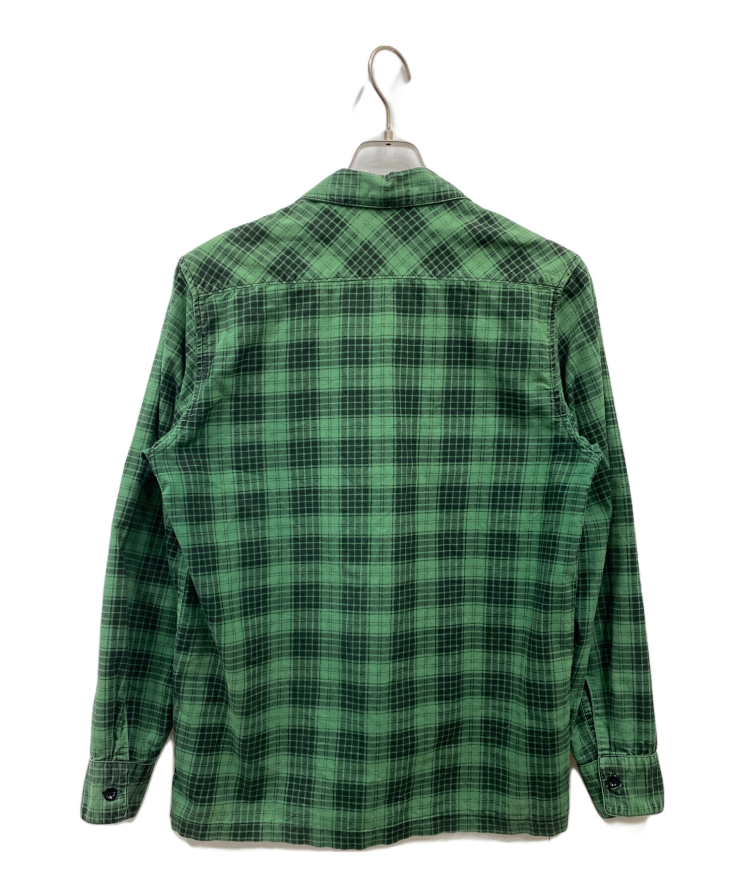 中古・古着通販】stussy (ステューシー) チェックシャツ グリーン