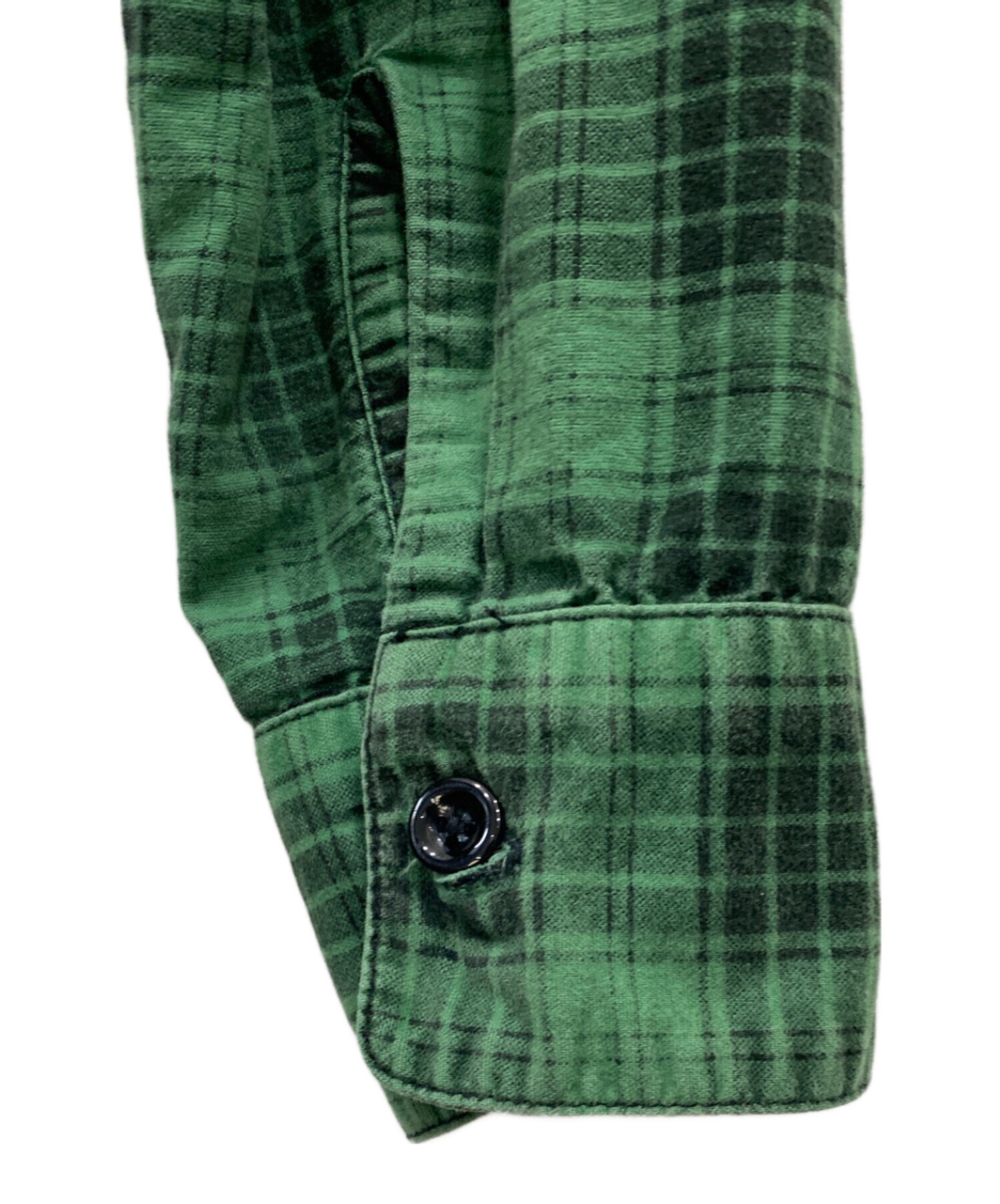 中古・古着通販】stussy (ステューシー) チェックシャツ グリーン