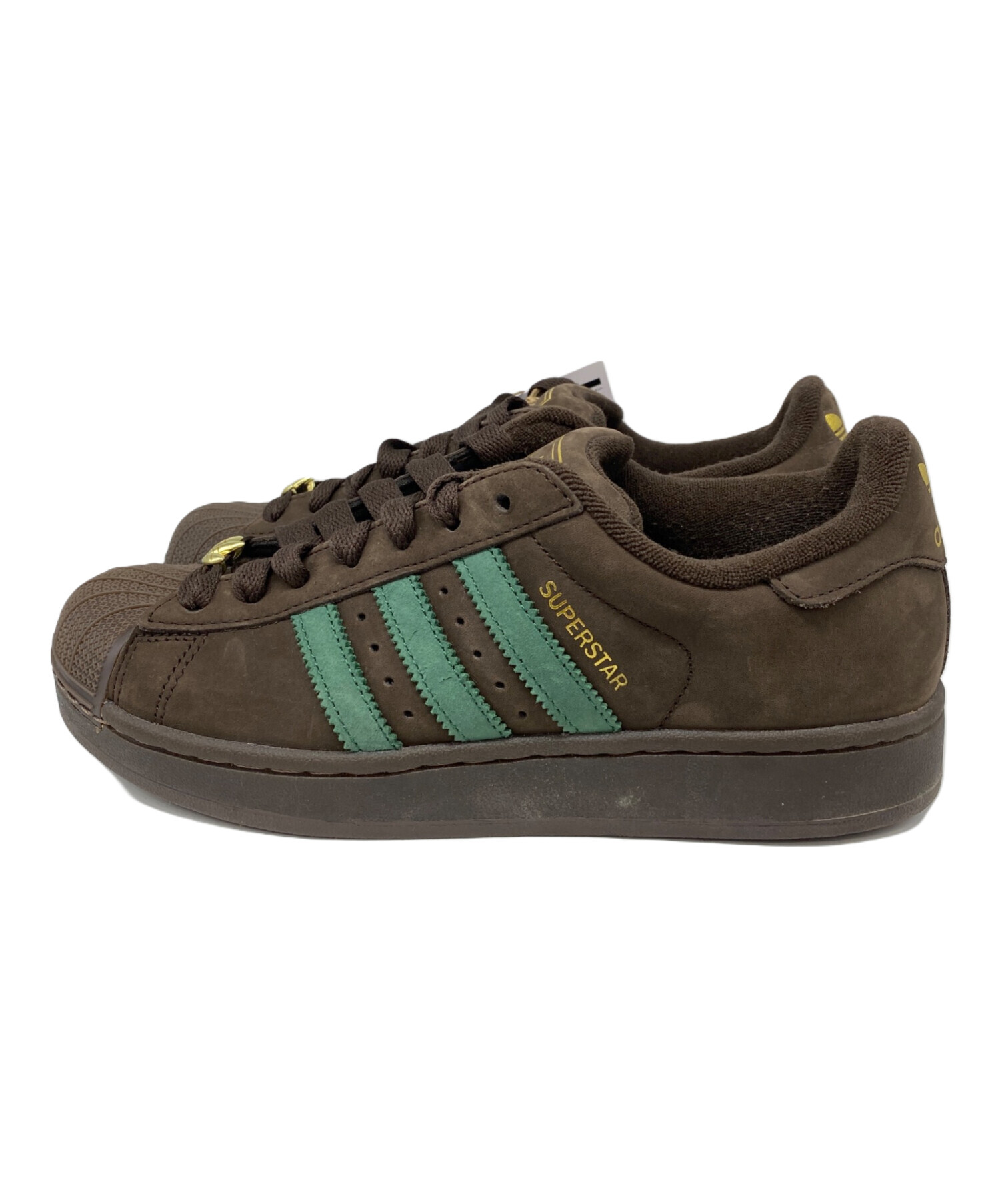 adidas SUPERSTAR ブラウン/グリーン 中古・古着通販】adidas (アディダス) SUPERSTAR II ブラウン サイズ