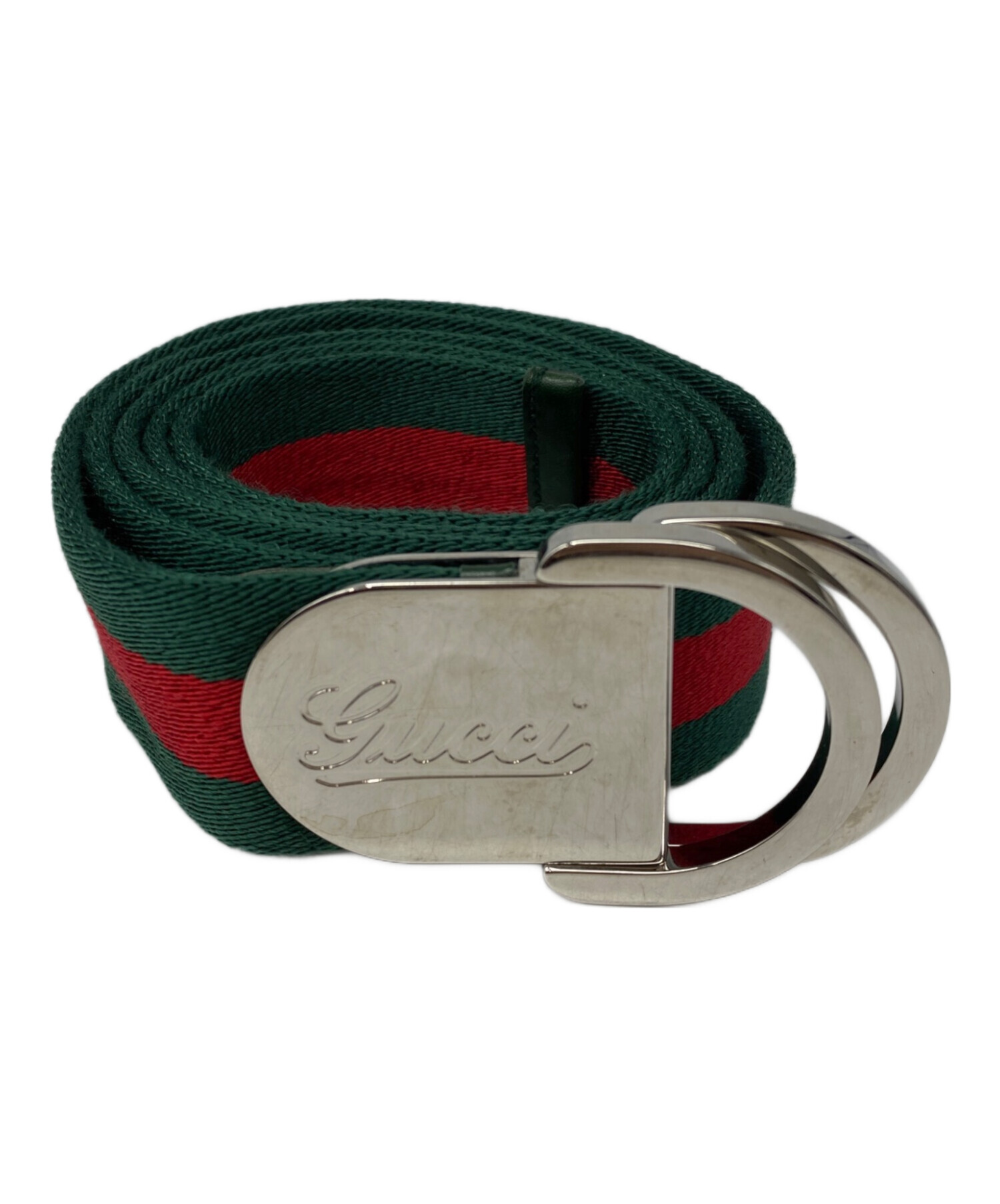 中古・古着通販】GUCCI (グッチ) シェリーラインリングベルト レッド