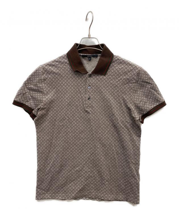 中古・古着通販】GUCCI (グッチ) シェリーラインポロシャツ ブラウン