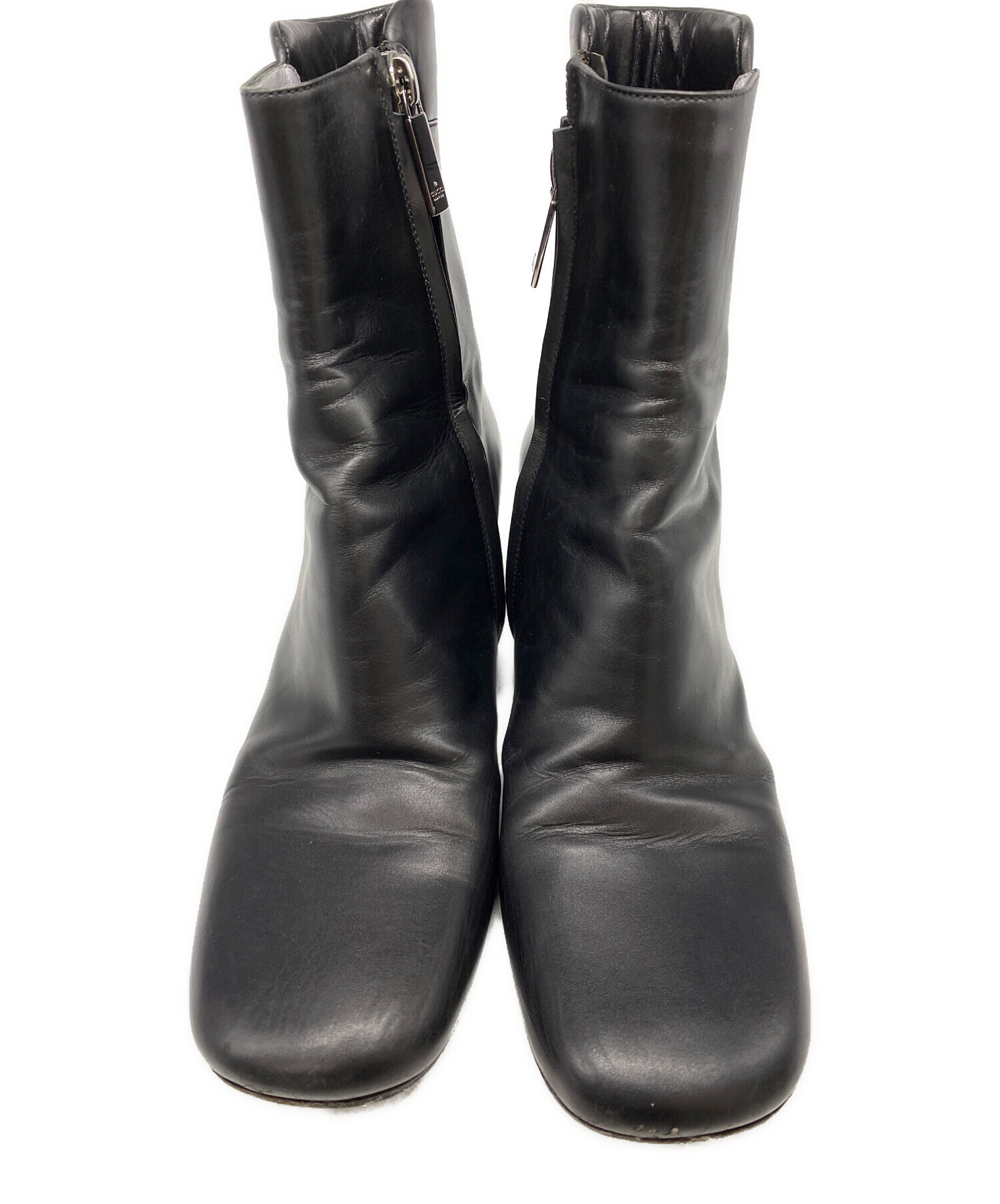 ☆2日間限定セール　元値18500円☆GUCCI　黒レザー ブーツ 中古・古着通販】GUCCI (グッチ) ブーツ ブラック サイズ:7 1/2