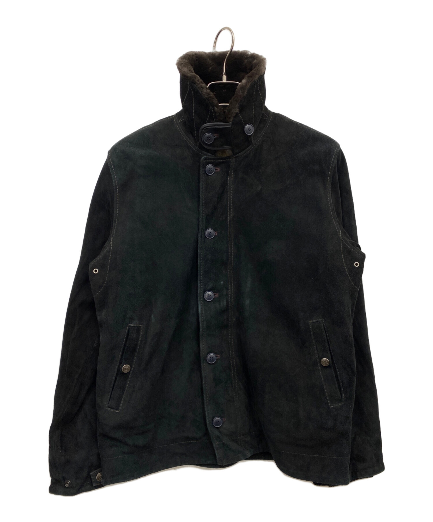 中古・古着通販】Schott (ショット) スウェードN-1ジャケット ブラック