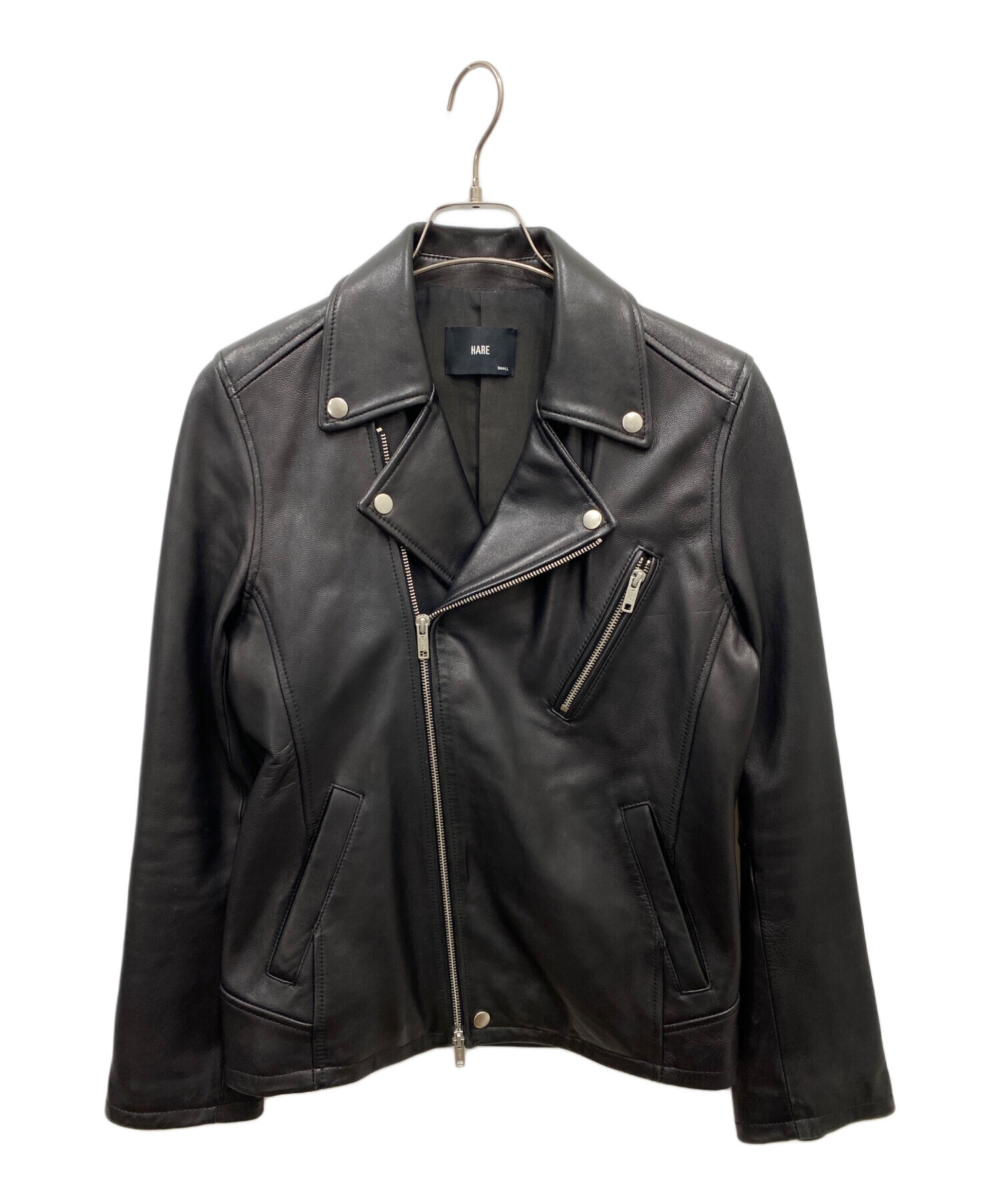 中古・古着通販】HARE (ハレ) ライダースジャケット ブラック サイズ:S