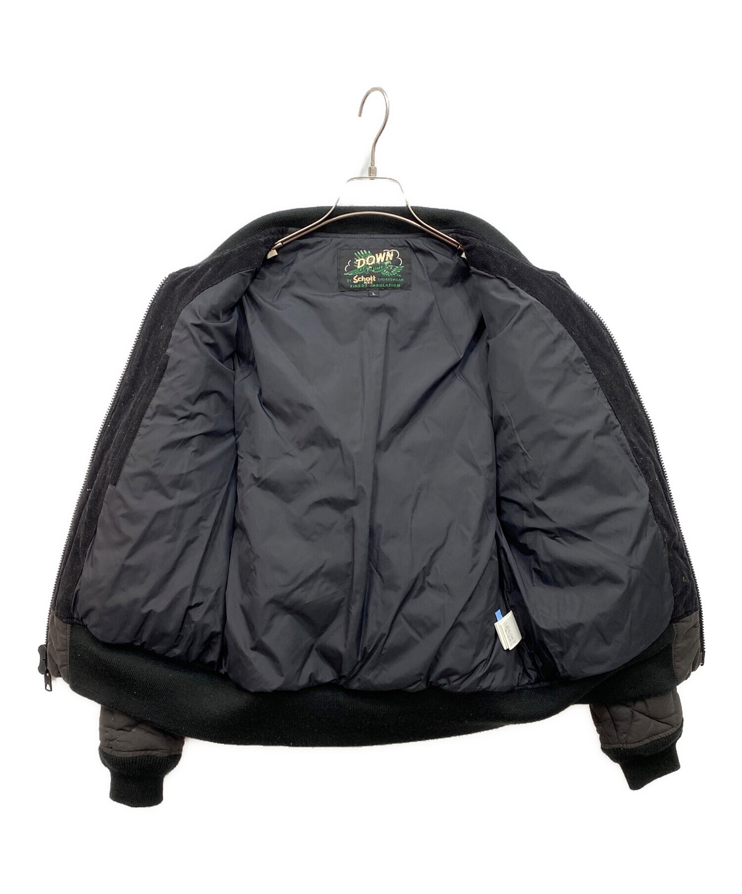 中古・古着通販】Schott (ショット) キルティングジャケット ブラック