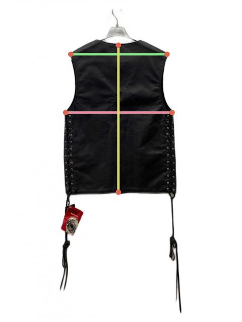 中古・古着通販】Schott (ショット) レザーベスト ブラック サイズ:S