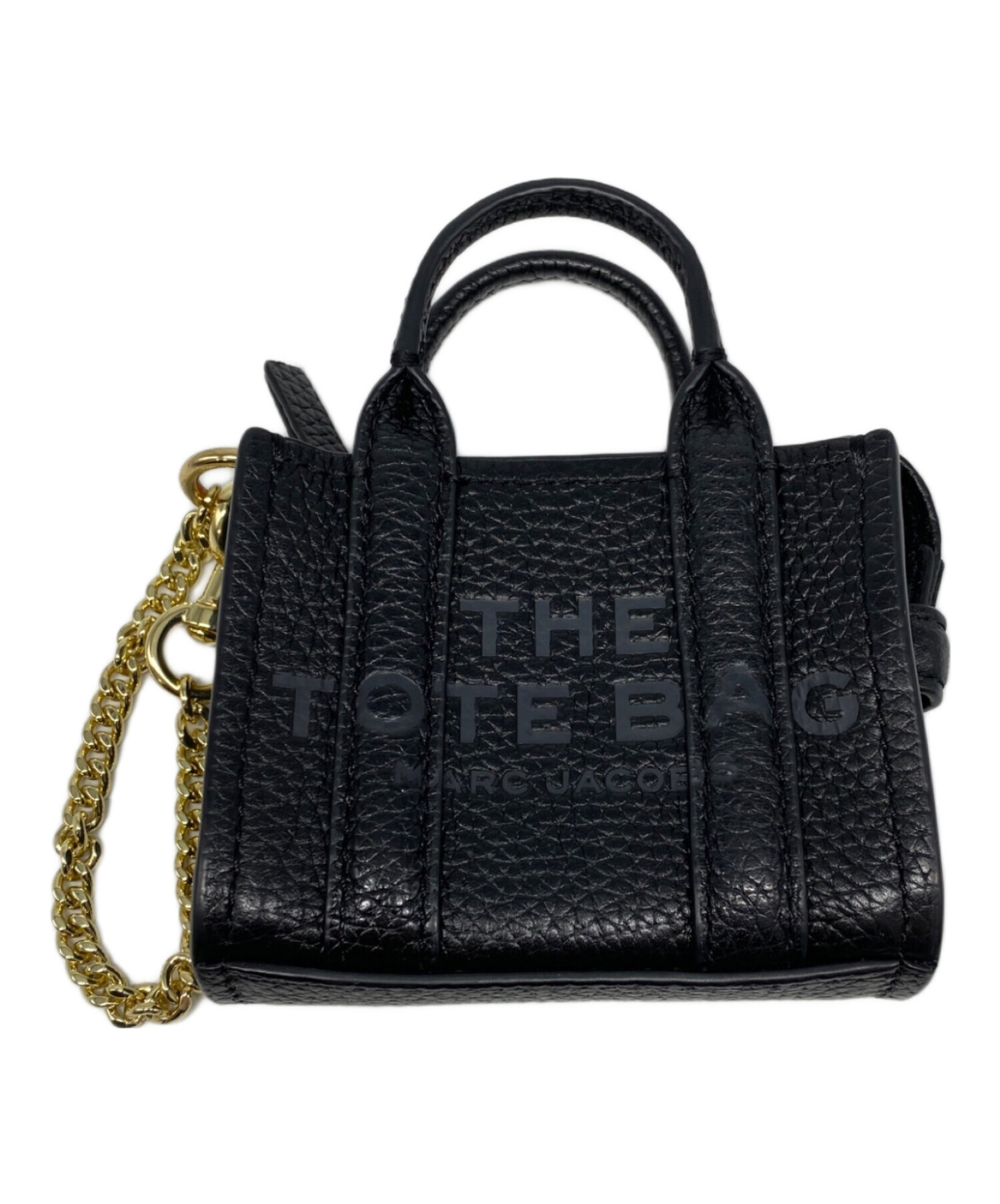 未使用品✨️　マークジェイコブス　ザ レザー ナノ トート チャーム 中古・古着通販】MARC JACOBS (マークジェイコブス) ザ レザー ナノ