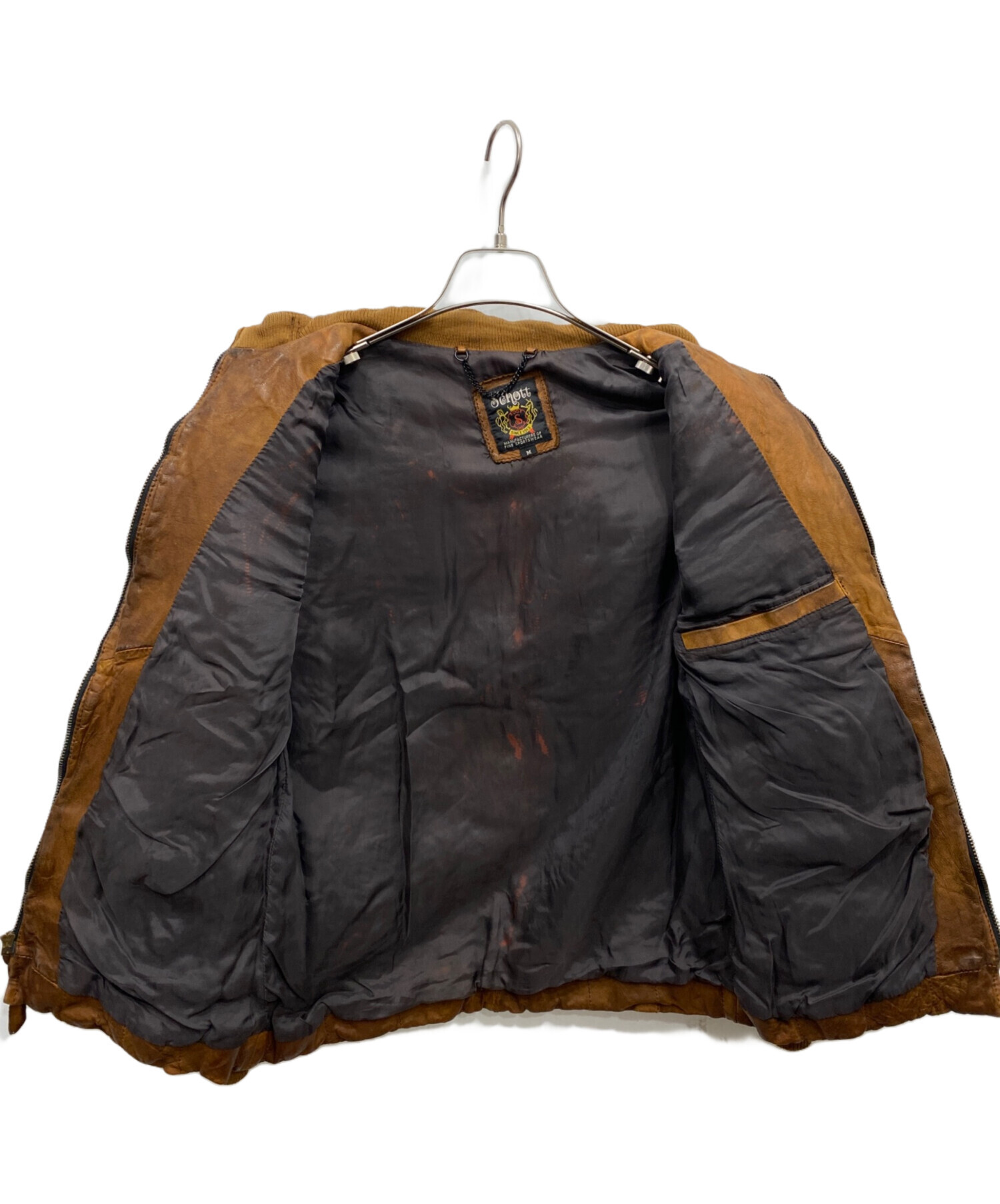 中古・古着通販】Schott (ショット) レザージャケット ブラウン サイズ
