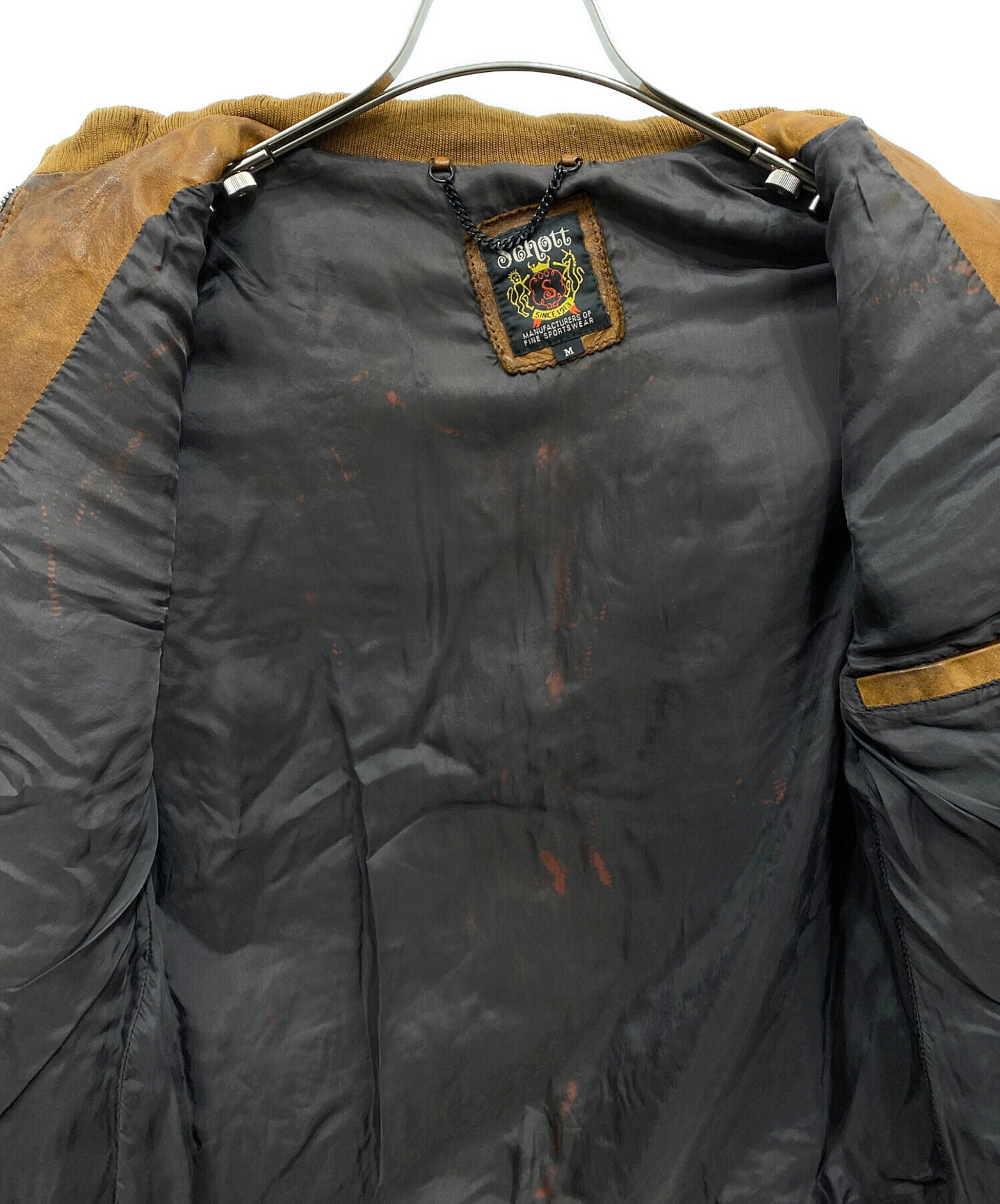 中古・古着通販】Schott (ショット) レザージャケット ブラウン サイズ