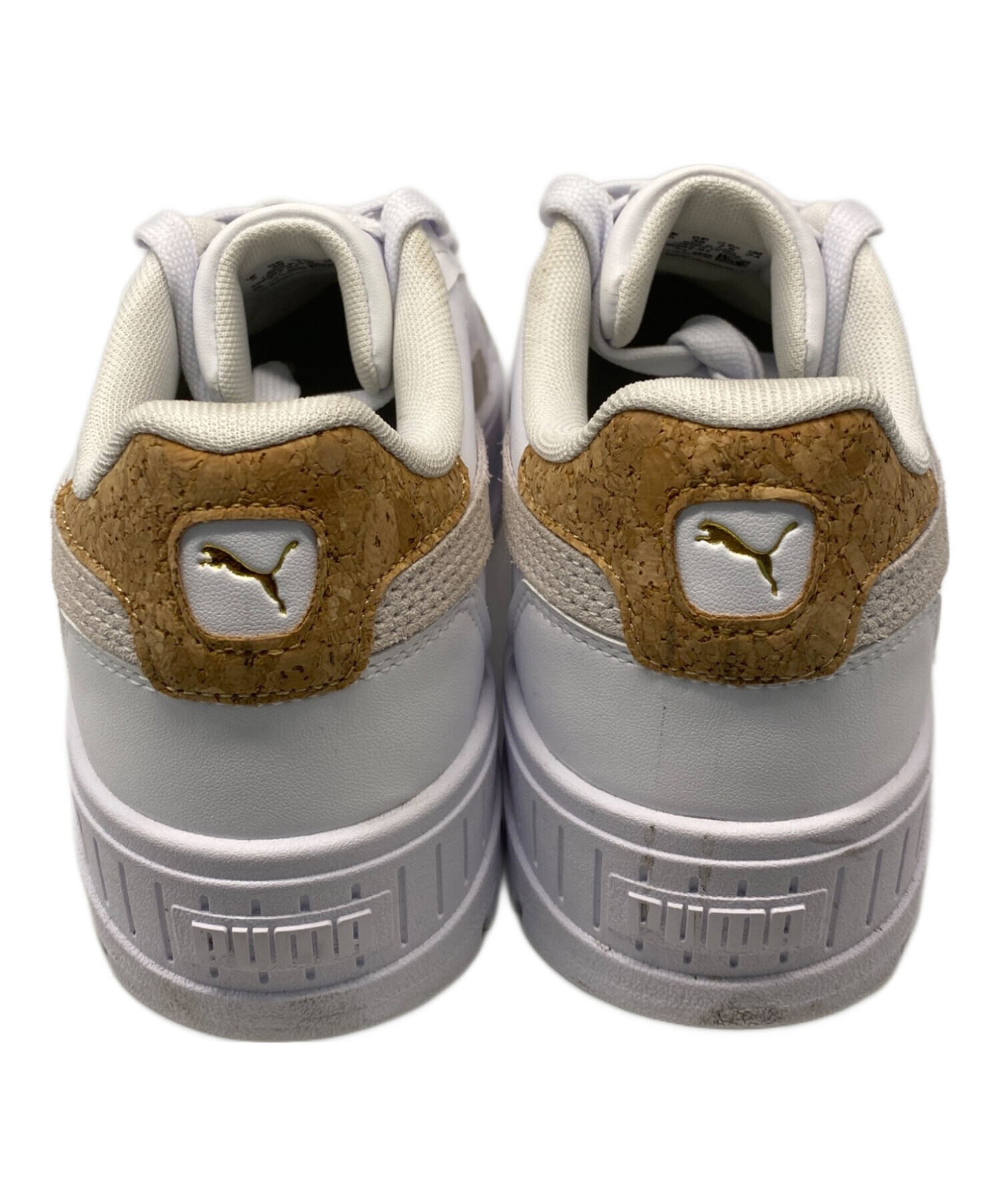 中古 プーマ PUMA ゴルフシューズ 24cm ホワイト シャドウキャット 