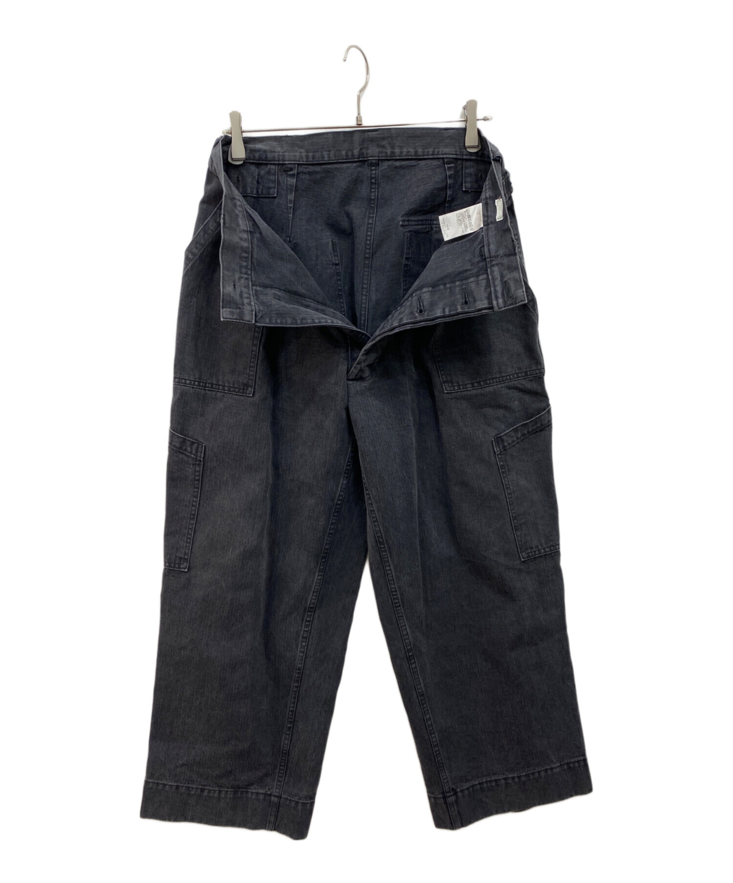 中古・古着通販】A.PRESSE (アプレッセ) USAF Hemmed Bottoms ブラック 中古・古着通販】A.PRESSE (アプレッセ) USAF Hemmed Bottoms ブラック