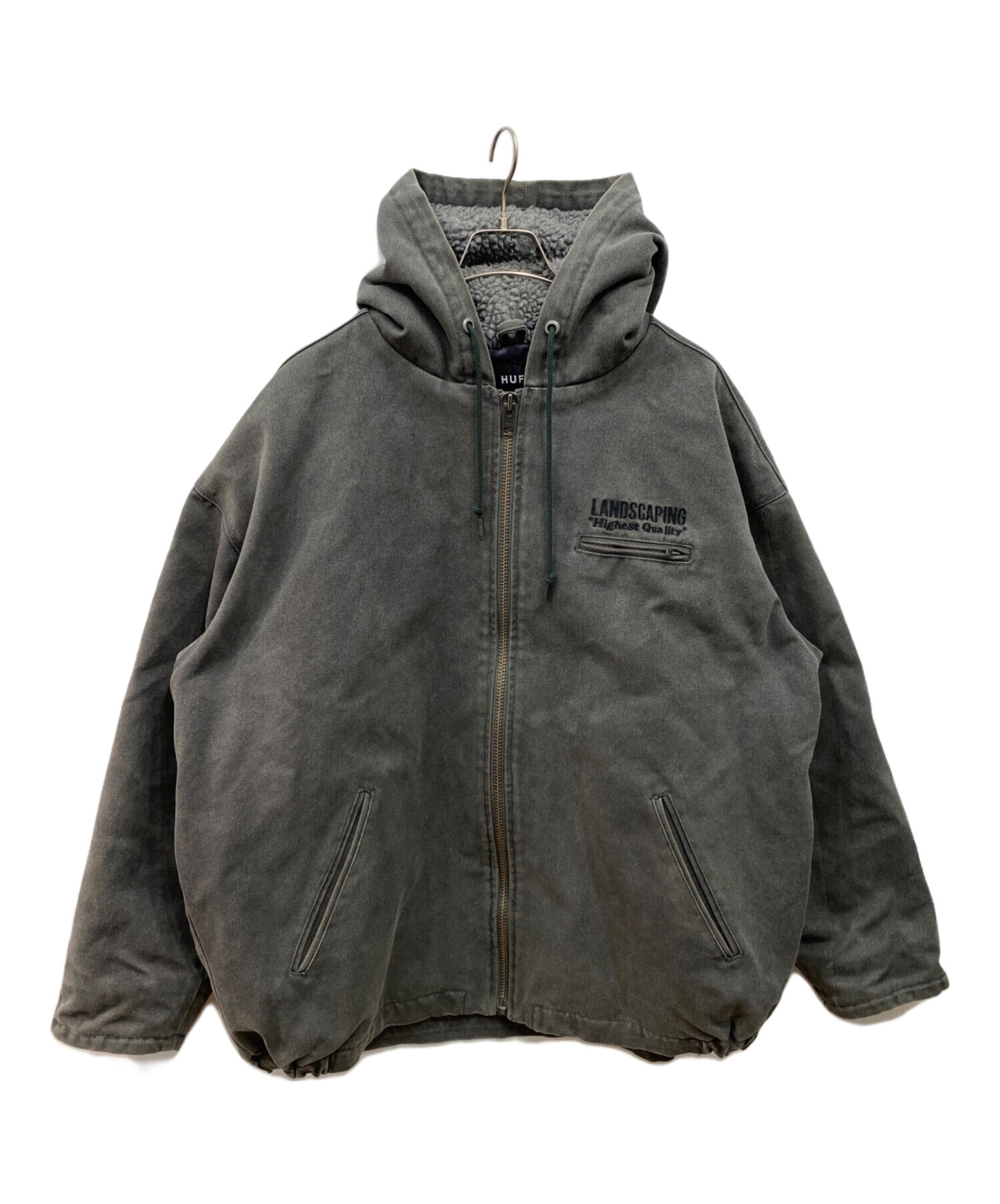 中古・古着通販】HUF (ハフ) LANDSCAPING HOODED JACKET ブラック 