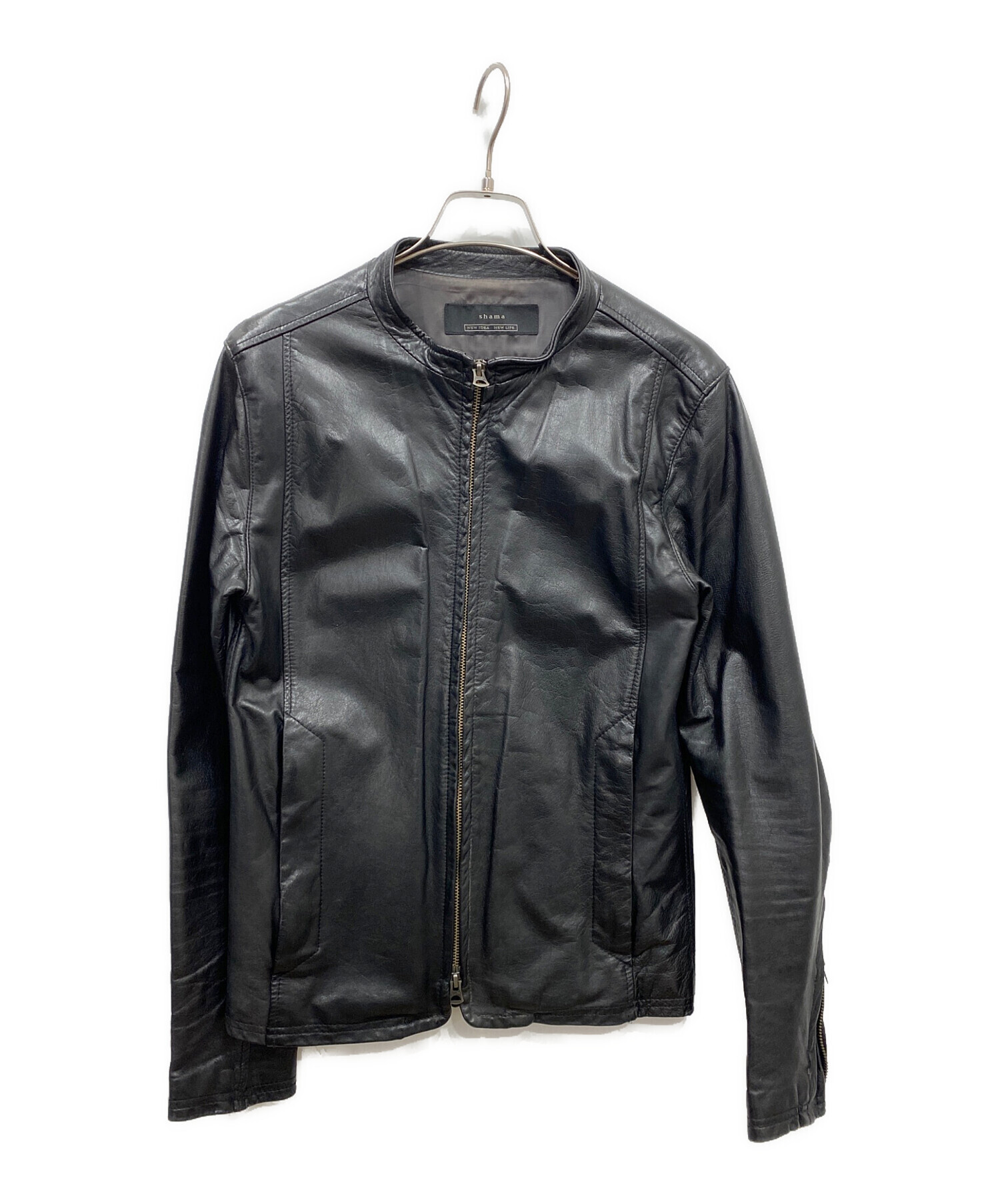 中古・古着通販】Shama (シャマ) シングルライダースジャケット 