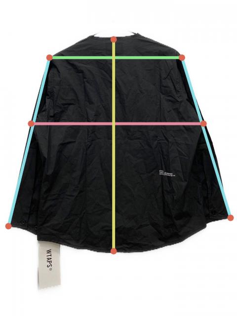 wtaps ノーカラーシャツ　BLACK 中古・古着通販】WTAPS (ダブルタップス) ノーカラーシャツ ブラック