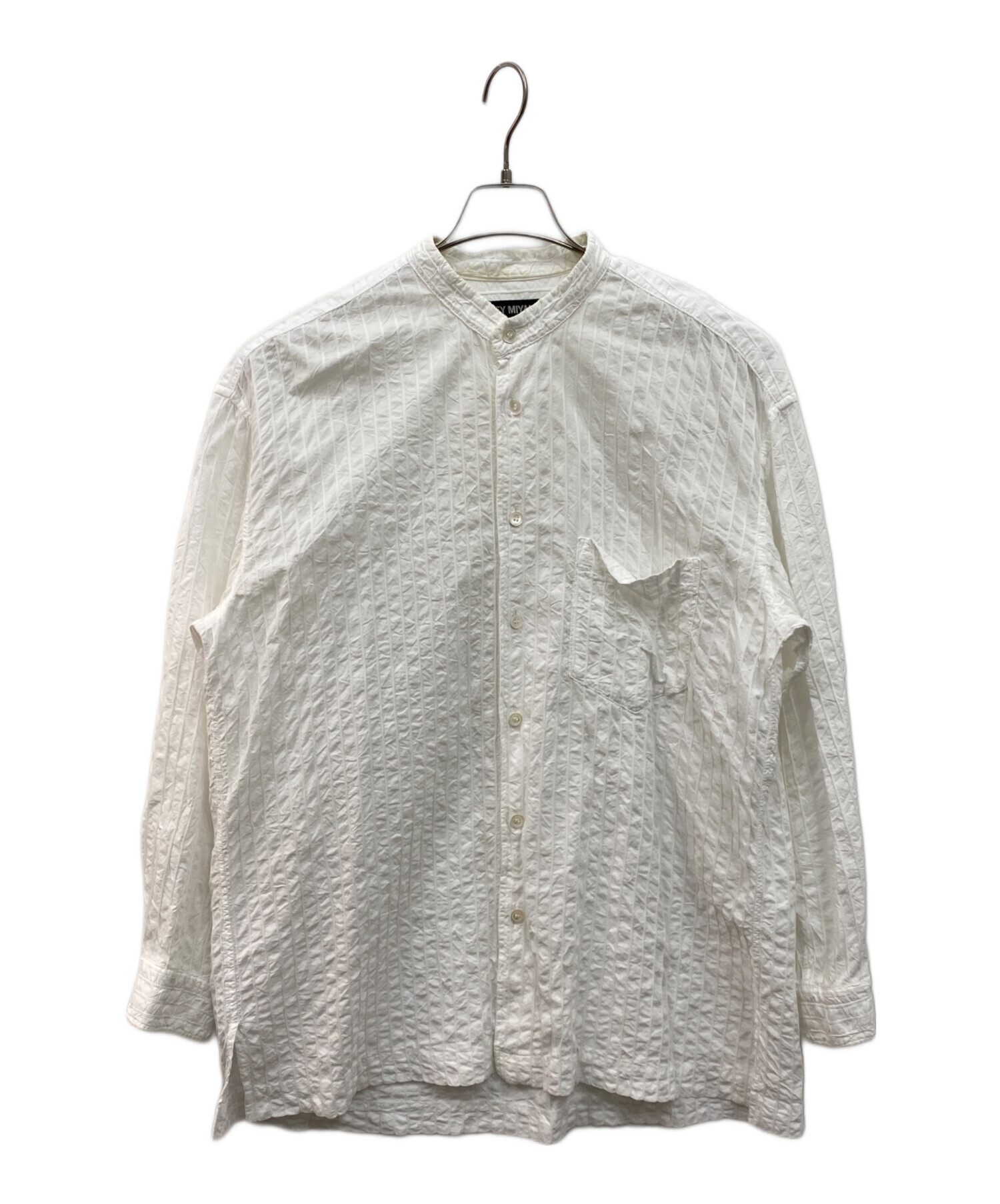 ISSEY MIYAKE 長袖シャツ　シワ加工　Mサイズ ホワイト 中古・古着通販】ISSEY MIYAKE (イッセイミヤケ) 90's シワ加工