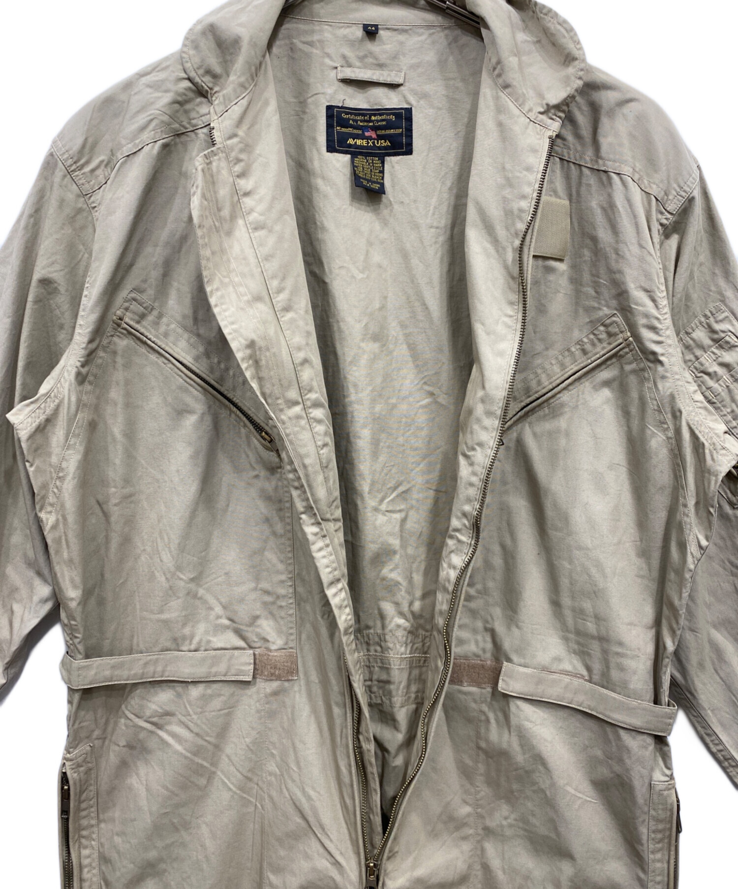 中古・古着通販】AVIREX (アヴィレックス) つなぎ ブラウン サイズ:44