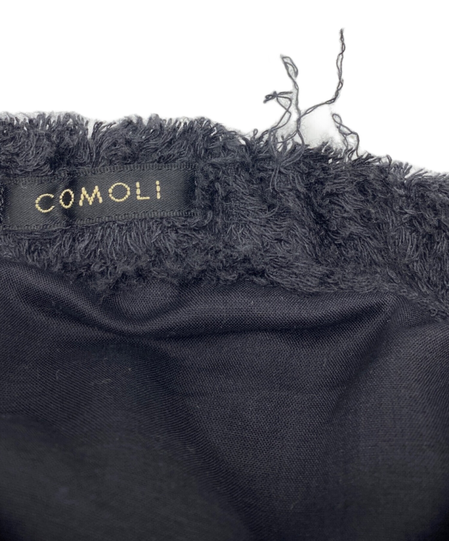 中古・古着通販】COMOLI (コモリ) パイルポーチ ブラック｜ブランド
