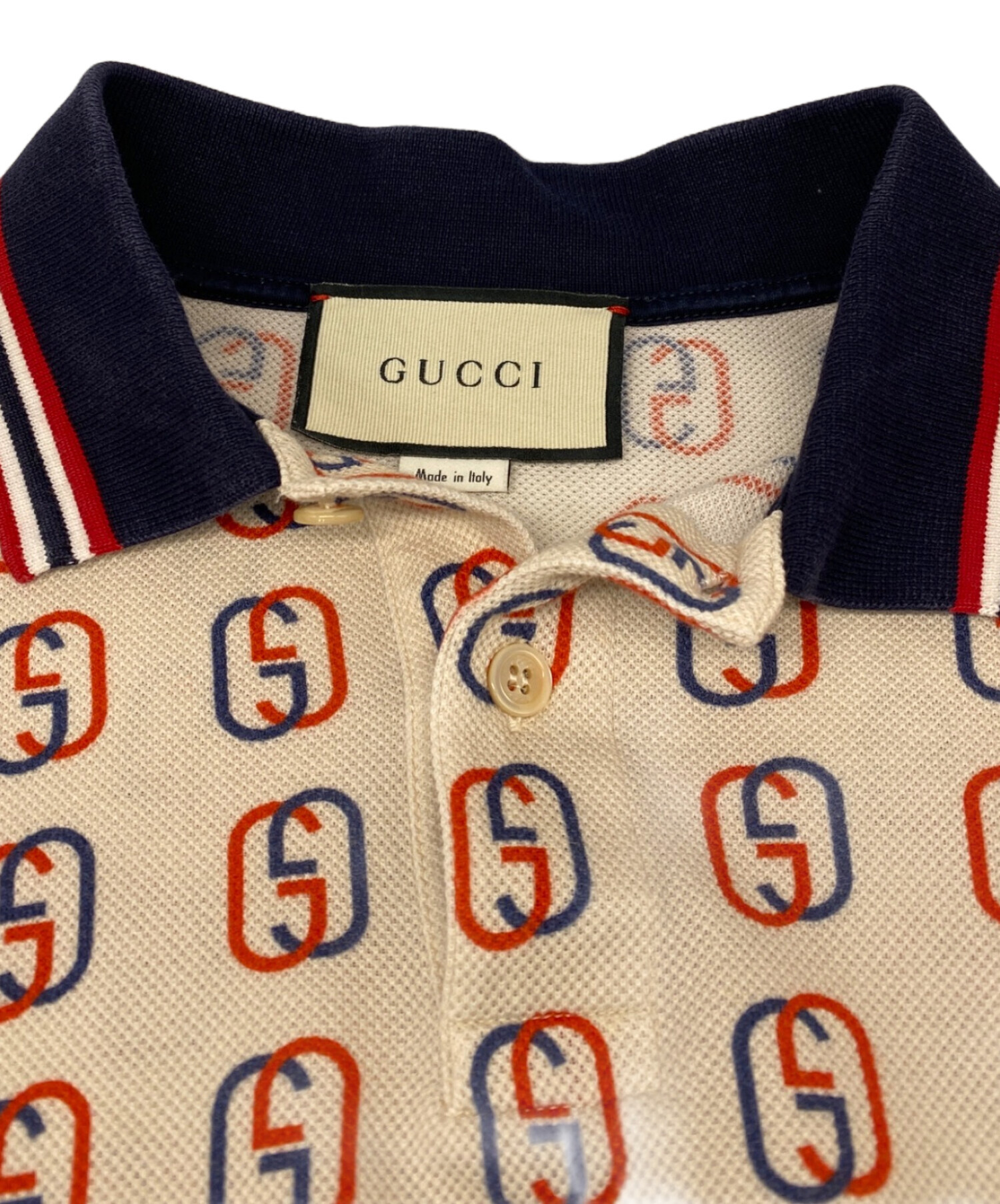 中古・古着通販】GUCCI (グッチ) GG Logo Polo shirt ベージュ サイズ