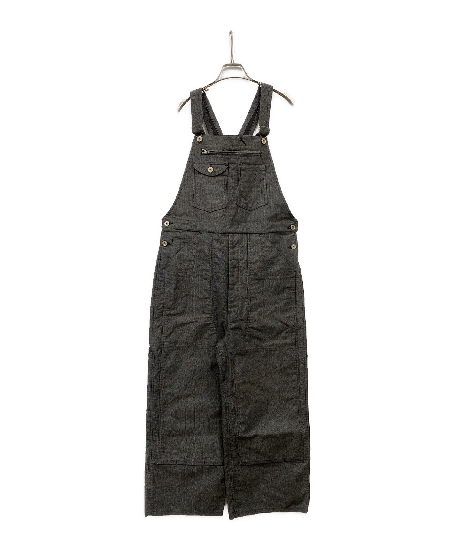 ダッパーズ　ブラックコーデュロイオーバーオール 中古・古着通販】DAPPER'S (ダッパーズ) オールインワン ブラック