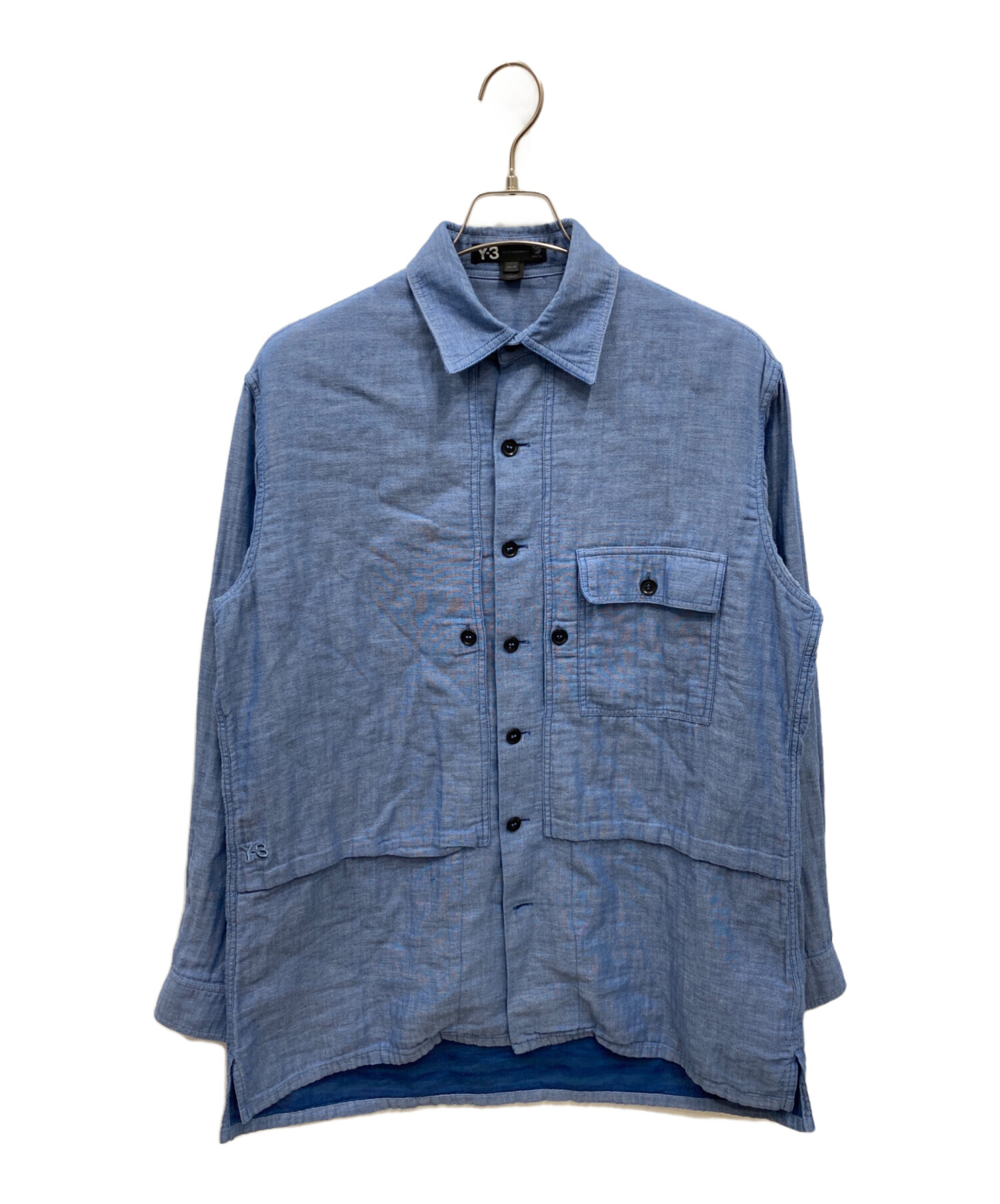 中古・古着通販】Y-3 (ワイスリー) M-45長袖シャツ ブルー サイズ:M 
