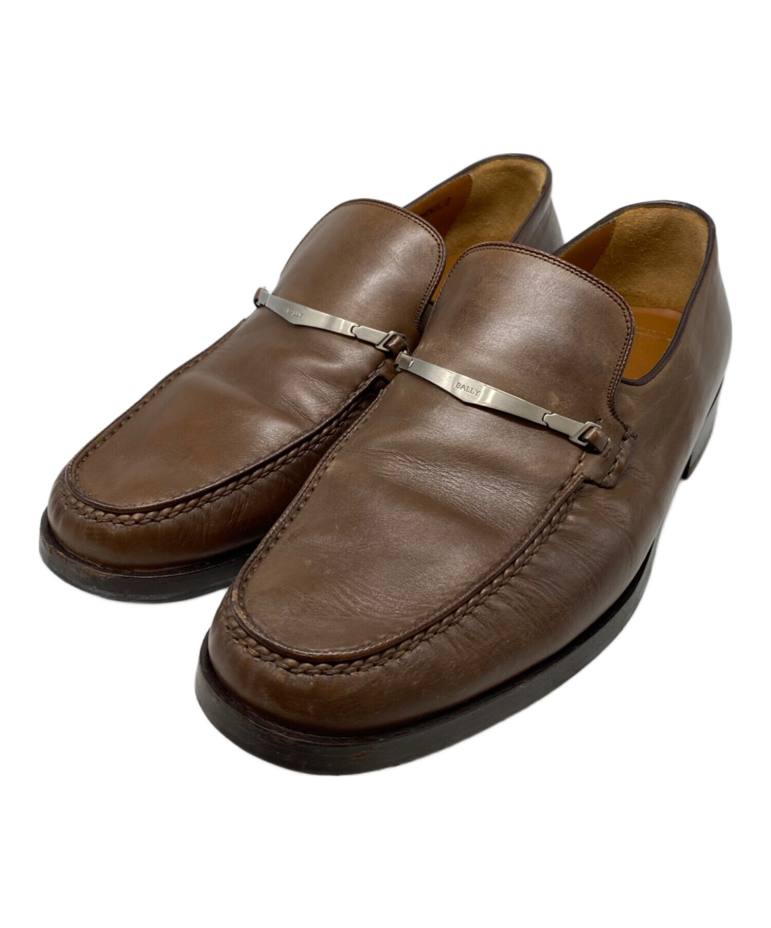 新品同様　バリー　BALLY ブラウンレザー ローファー 24.5センチ 中古・古着通販】BALLY (バリー) ローファー ブラウン サイズ:EU7