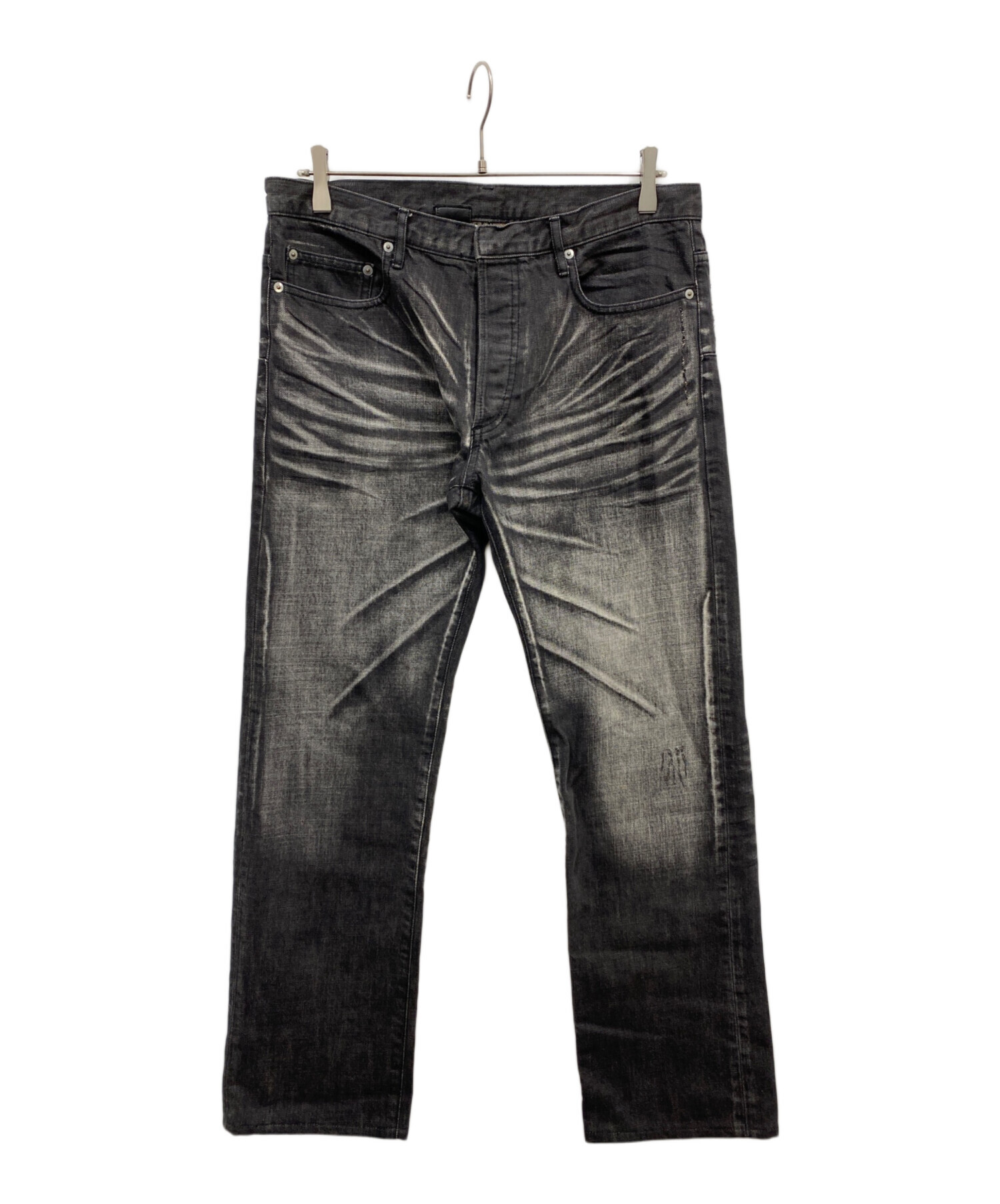 【希少】Dior homme エディ期 ブラックパンツ 31 2005SS 定価6 3万】ディオールオム 05SSエディ期ボタンフライスキニーパンツ黒