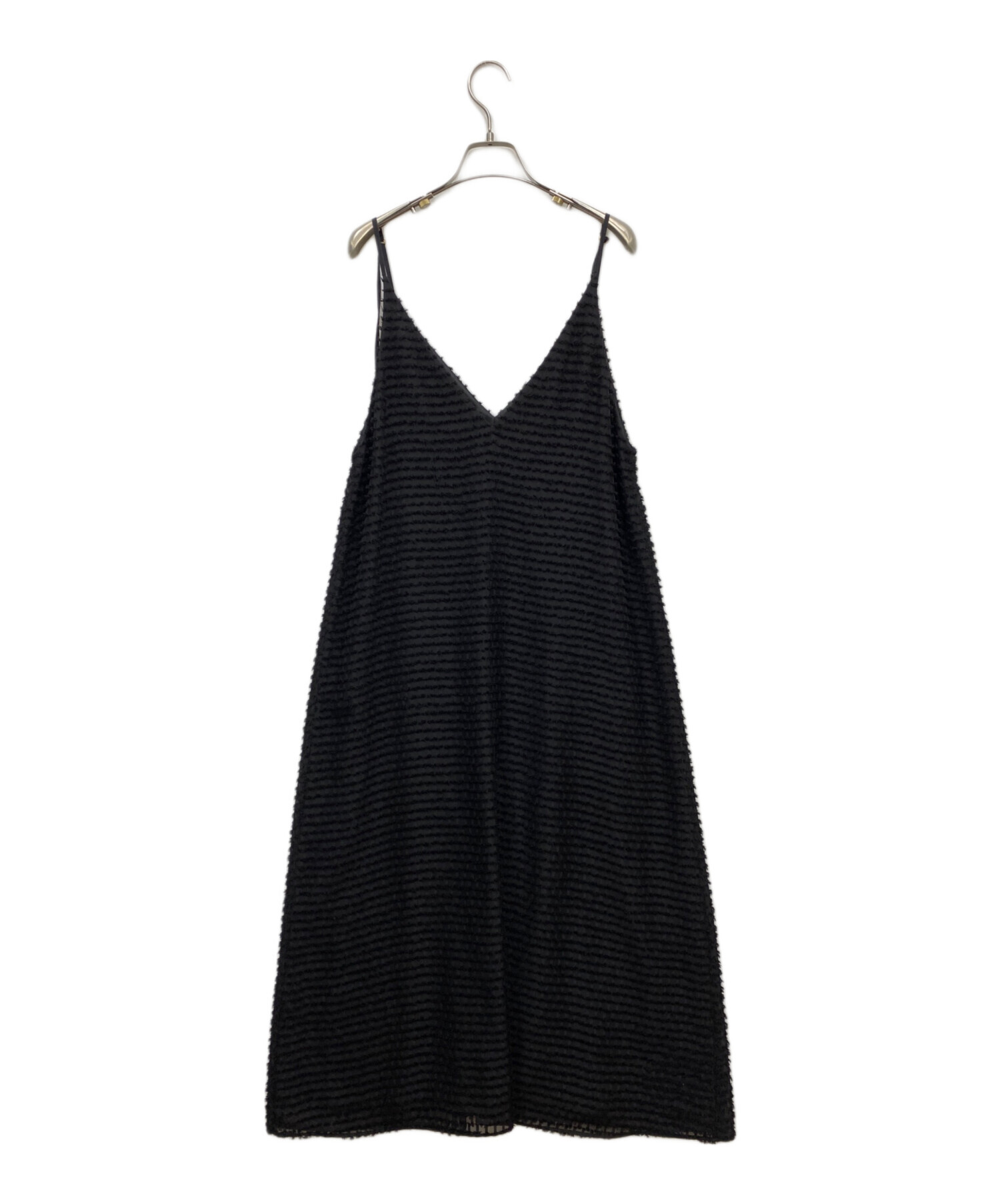 【NOLLEY'S】ドットラメジャガードキャミワンピース　ブラック　38 中古・古着通販】NOLLEY'S (ノーリーズ) ウォッシャブルカット