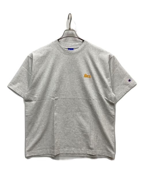 champion wind SEA AND WIND × CHAMPION 刺繍 グレー L tシャツ sea and トップス