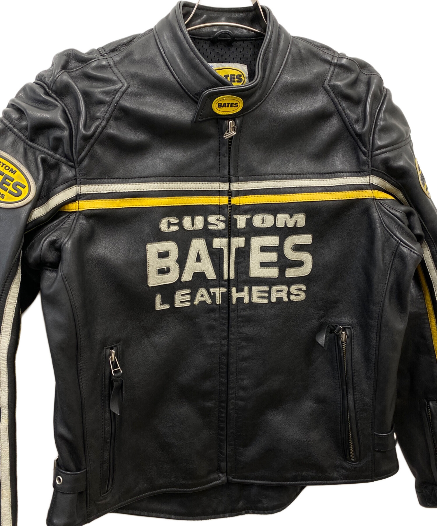 BATES レザージャケット Mサイズ 黒 中古・古着通販】BATES (ベイツ) レザージャケット ブラック サイズ:L