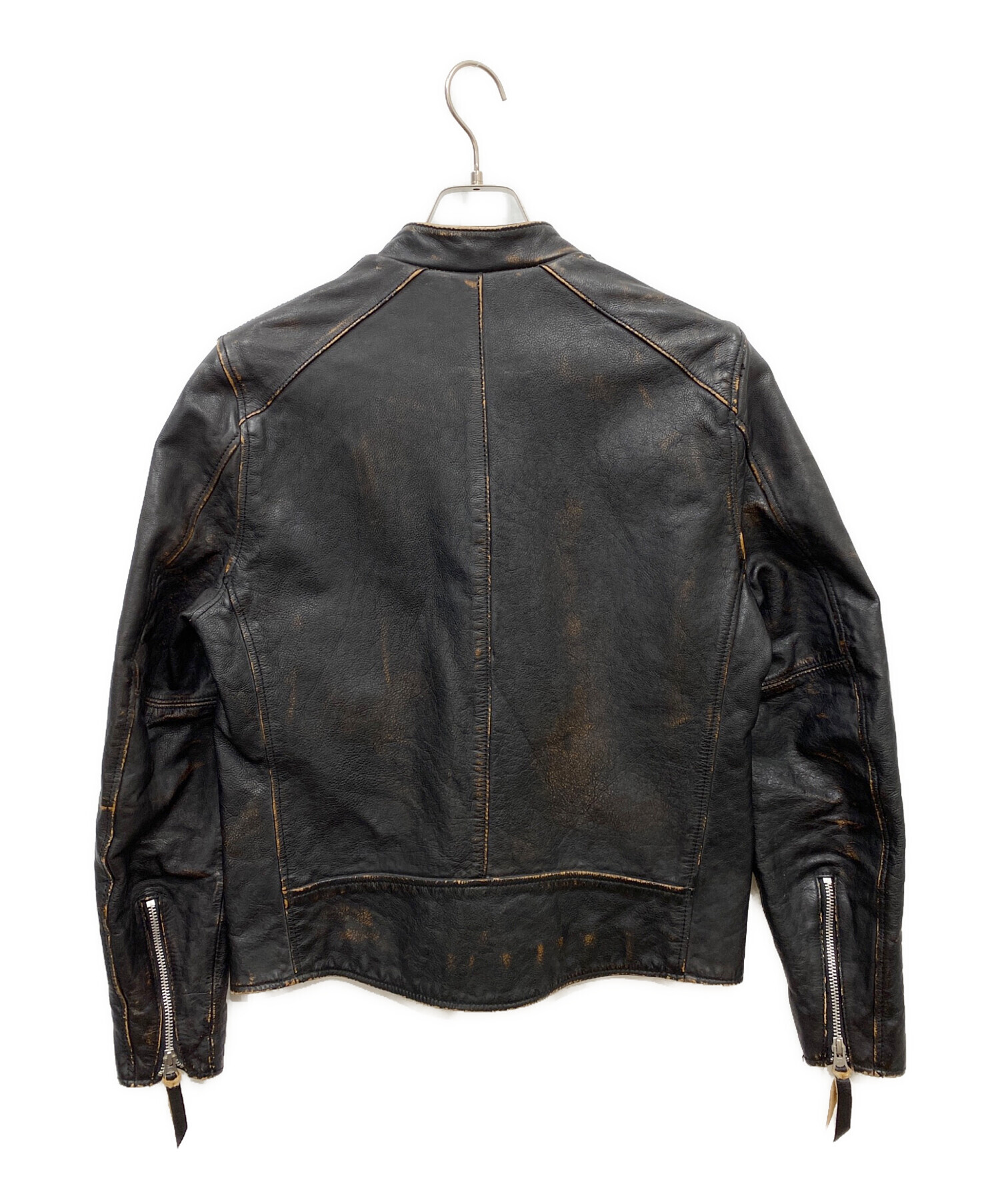 日本製 ショット スペシャルダブルブレスト ライダースジャケット 茶芯 中古・古着通販】Schott (ショット) 茶芯レザーダブルブレスト