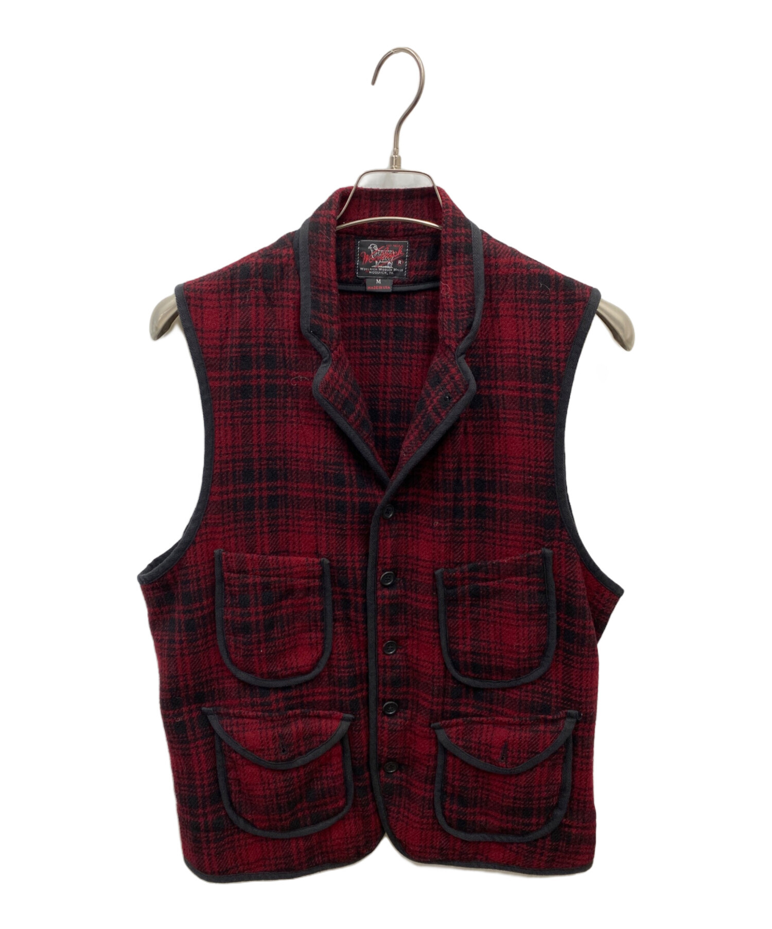 【WOOLRICH】ウールベスト 00's archive 中古・古着通販】WOOLRICH (ウールリッチ) ウールベスト レッド サイズ