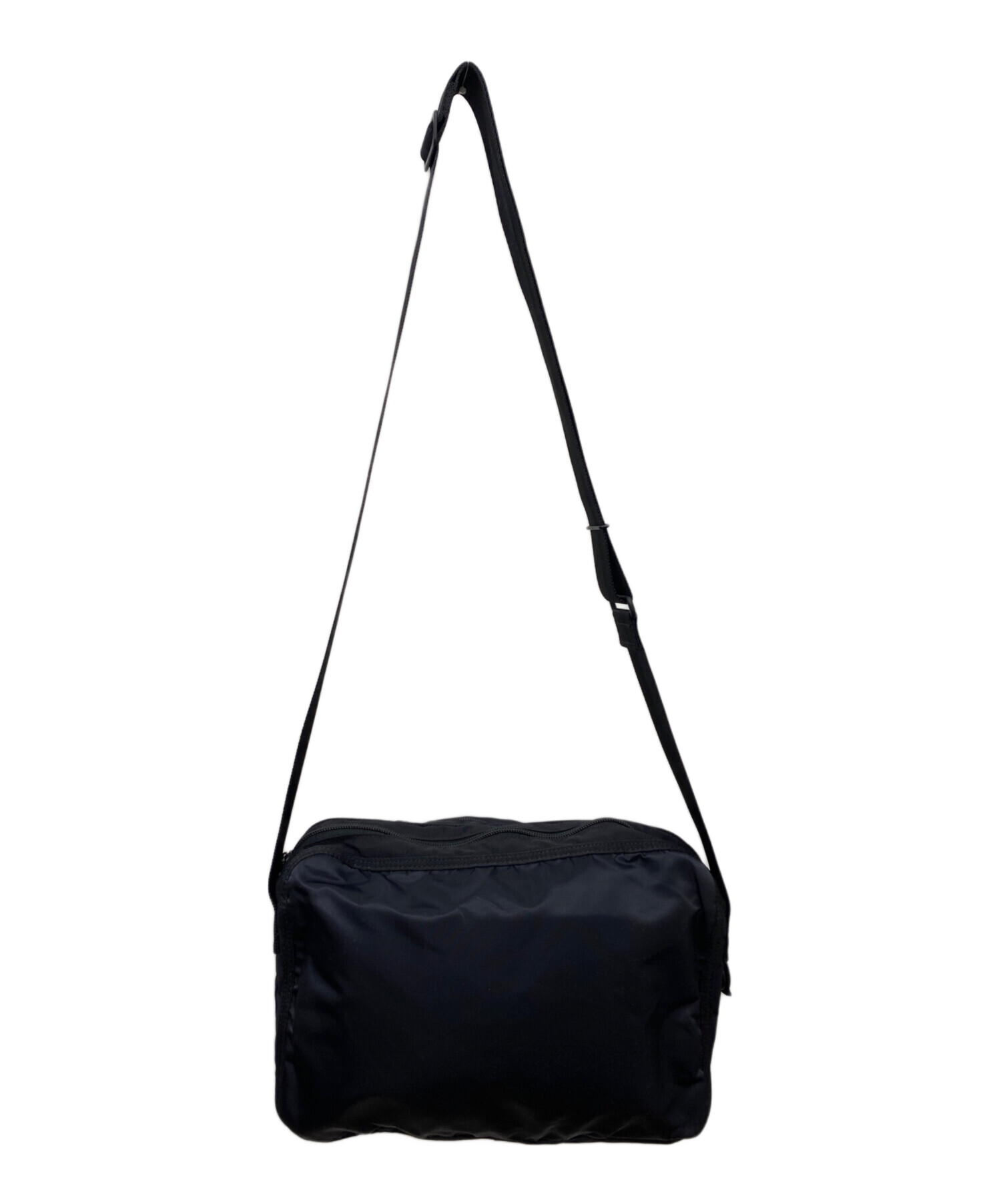 【新品未使用】PORTER FRAME ショルダーバッグ 中古・古着通販】PORTER (ポーター) FRAMEショルダーバッグ ブラック