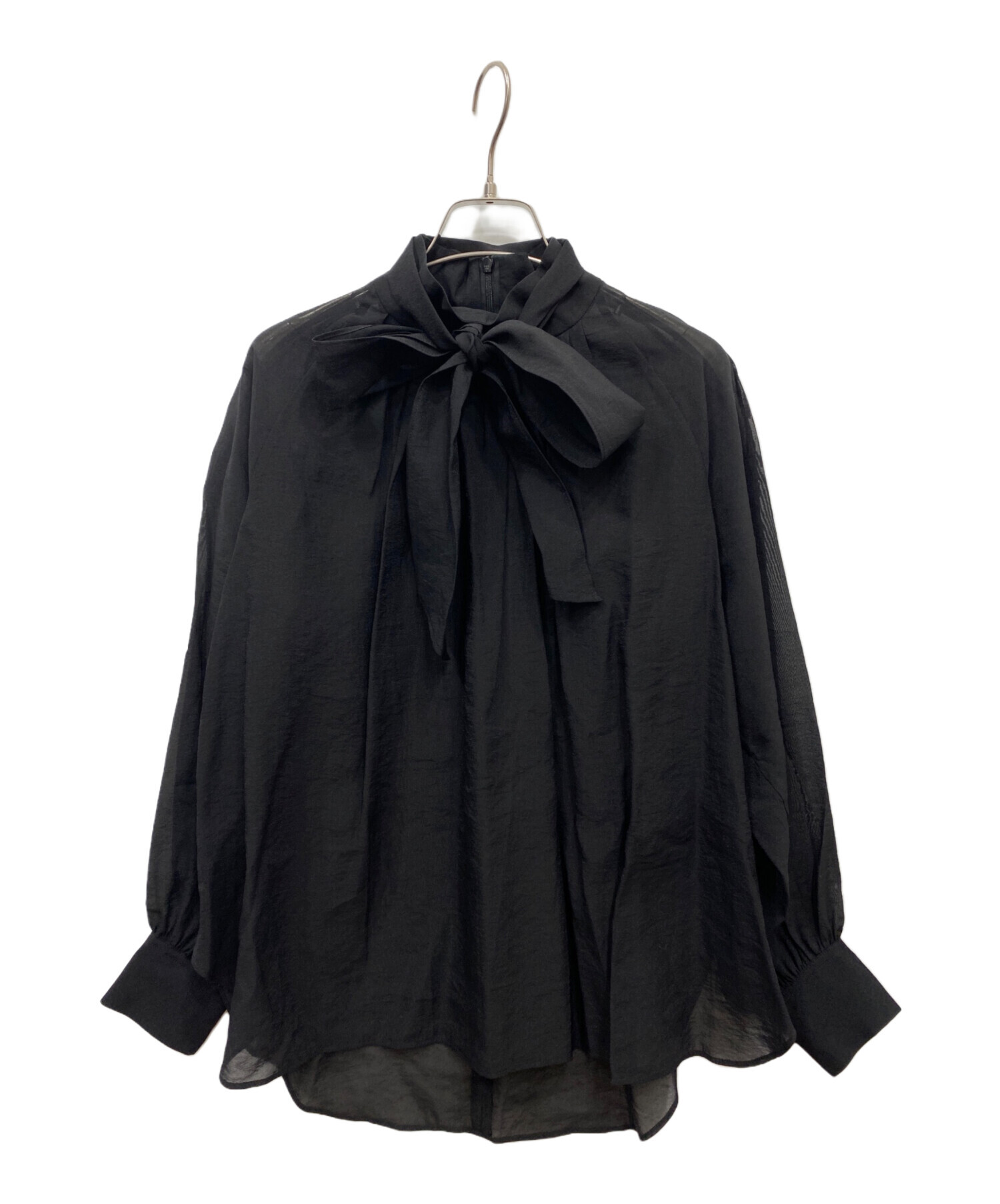 24AW Theory セオリー シルクコンボ ロールネックトップ ブラウス Sサイズ ブラック レディース 古着 中古 USED 24AW Theory セオリー シルクコンボ ロールネックトップ ブラウス S