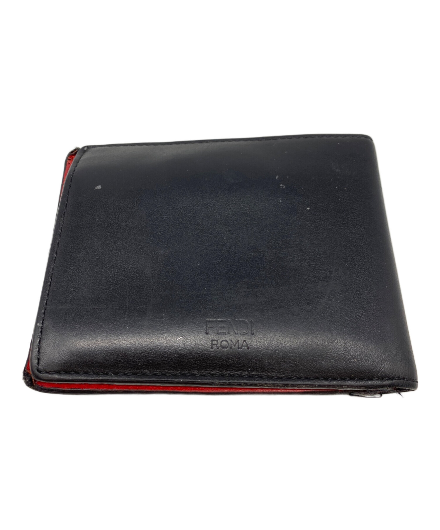 中古・古着通販】FENDI (フェンディ) モンスター2つ折り財布 ブラック