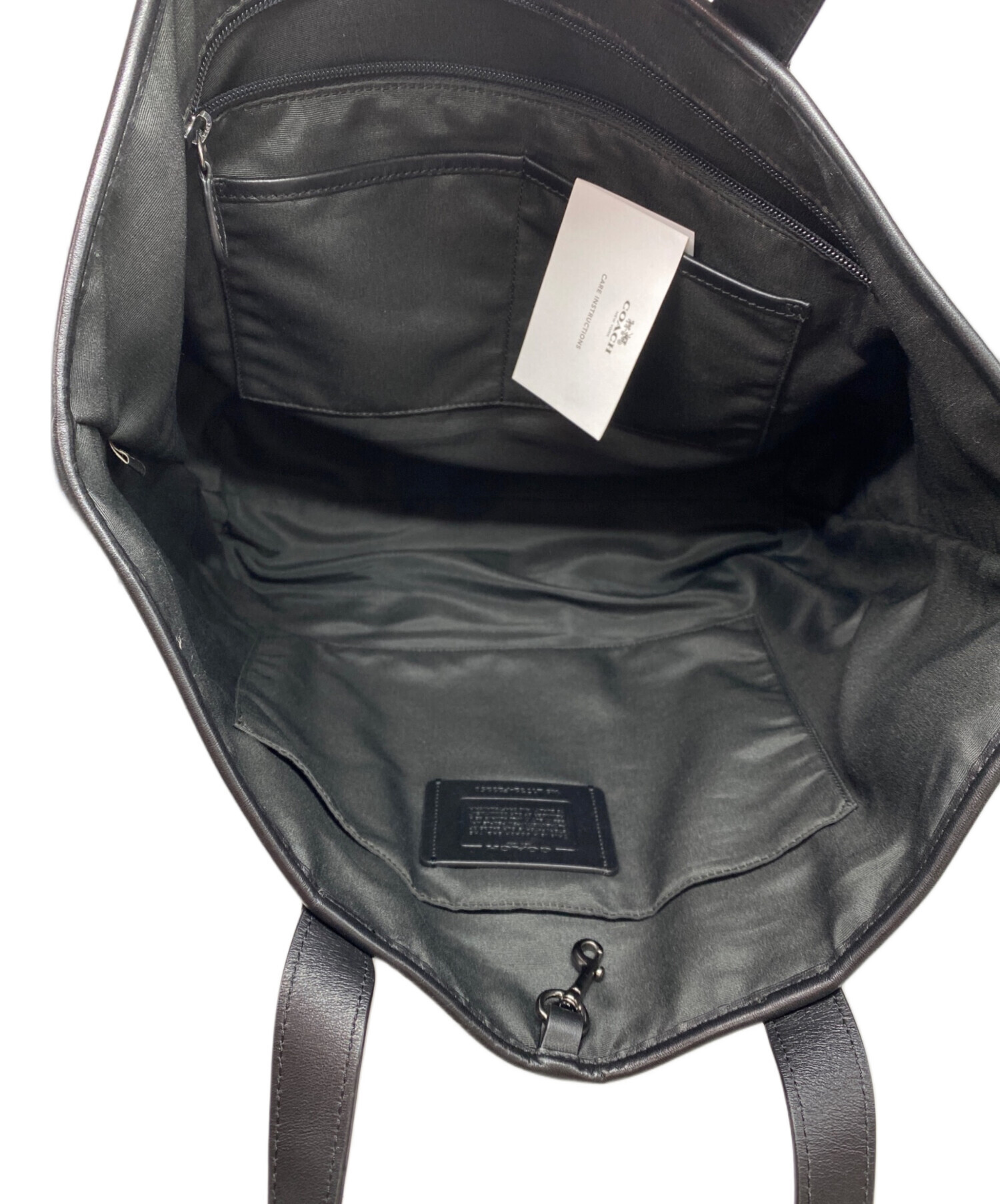 中古・古着通販】COACH (コーチ) チェックグラフィックトートバッグ 