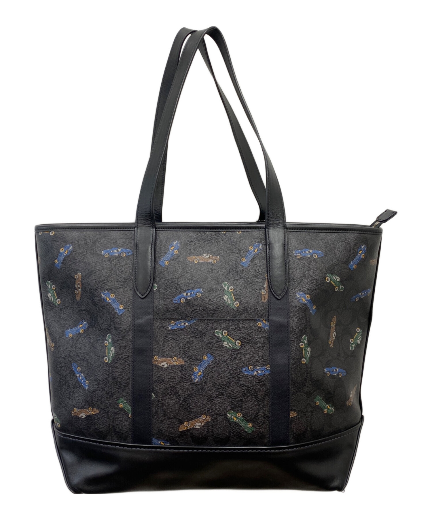 中古・古着通販】COACH (コーチ) 車柄トートバッグ ブラック|ブランド 中古・古着通販】COACH (コーチ) 車柄トートバッグ ブラック|ブランド