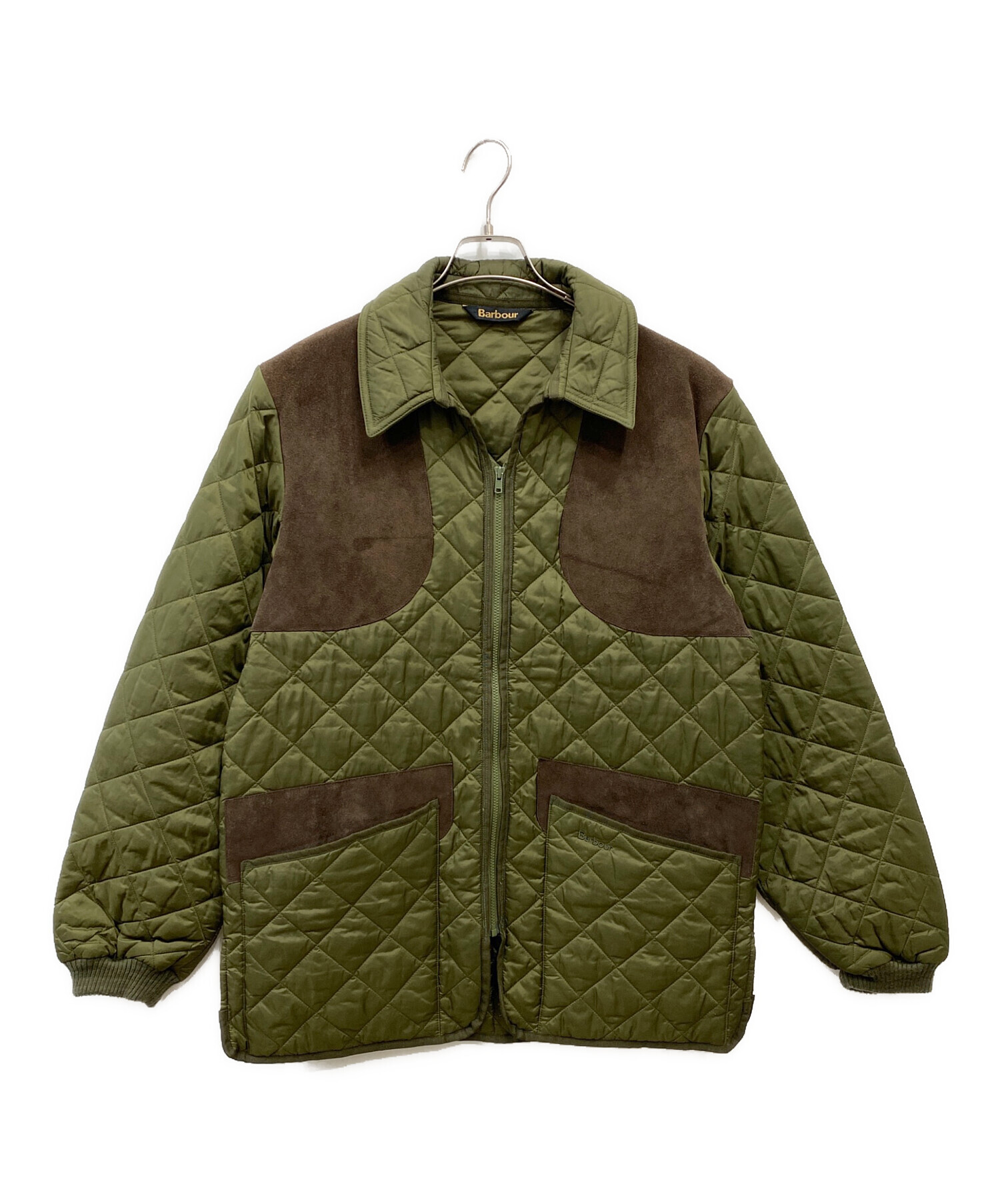 New Balance キルティングジャケット サイズ4 M ブラック/グリーン 中古・古着通販】Barbour (バブアー) new keeperwear quilt