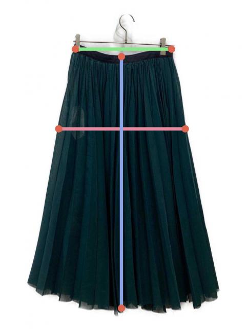 中古・古着通販】sacai (サカイ) プリーツスカート グリーン サイズ:1