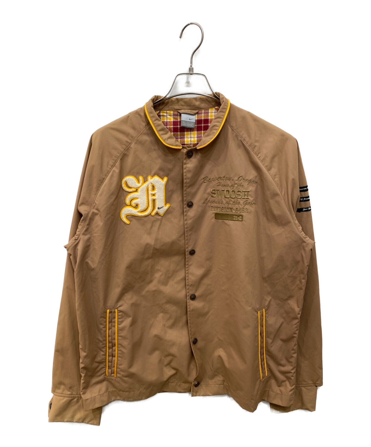 中古・古着通販】NIKE (ナイキ) コーチジャケット ベージュ サイズ:XL 