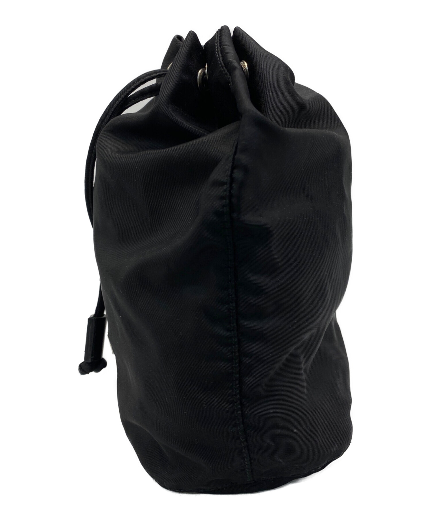 中古・古着通販】PRADA (プラダ) ナイロン巾着ポーチ ブラック