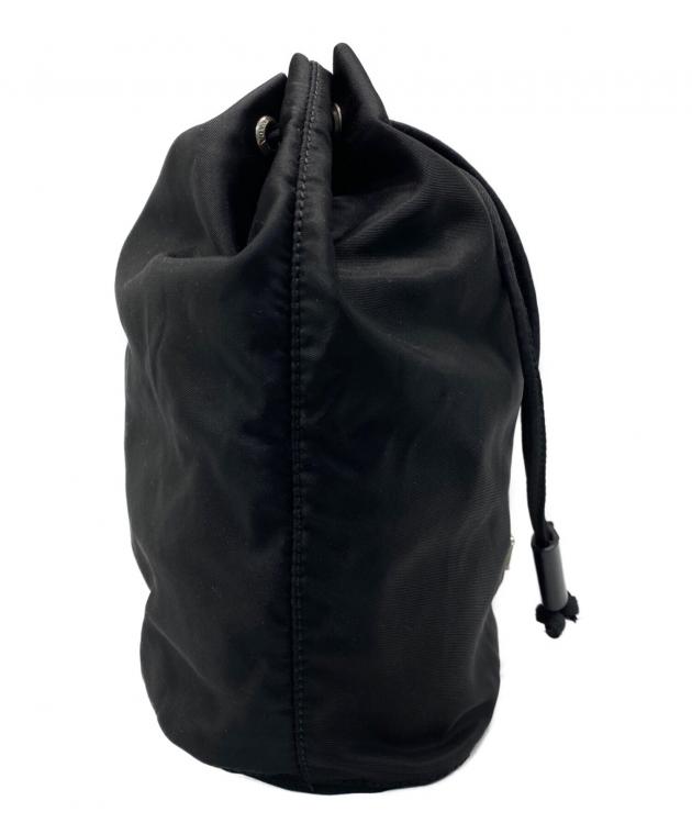 中古・古着通販】PRADA (プラダ) ナイロン巾着ポーチ ブラック