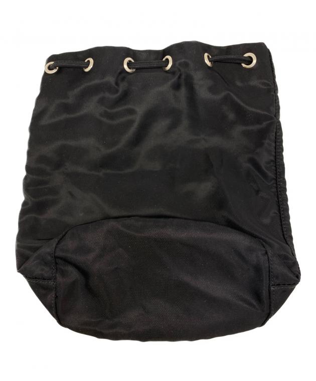 中古・古着通販】PRADA (プラダ) ナイロン巾着ポーチ ブラック