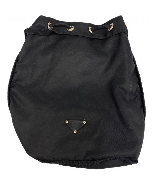 中古・古着通販】PRADA (プラダ) ナイロン巾着ポーチ ブラック