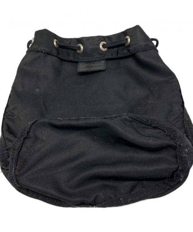 中古・古着通販】PRADA (プラダ) ナイロン巾着ポーチ ブラック