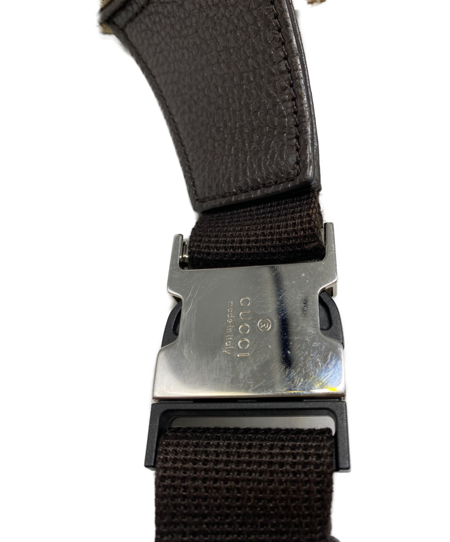 中古・古着通販】GUCCI (グッチ) GGキャンバスウエストバッグ ベージュ