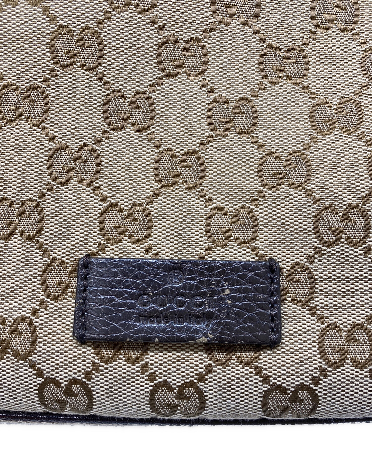 中古・古着通販】GUCCI (グッチ) GGキャンバスウエストバッグ ベージュ