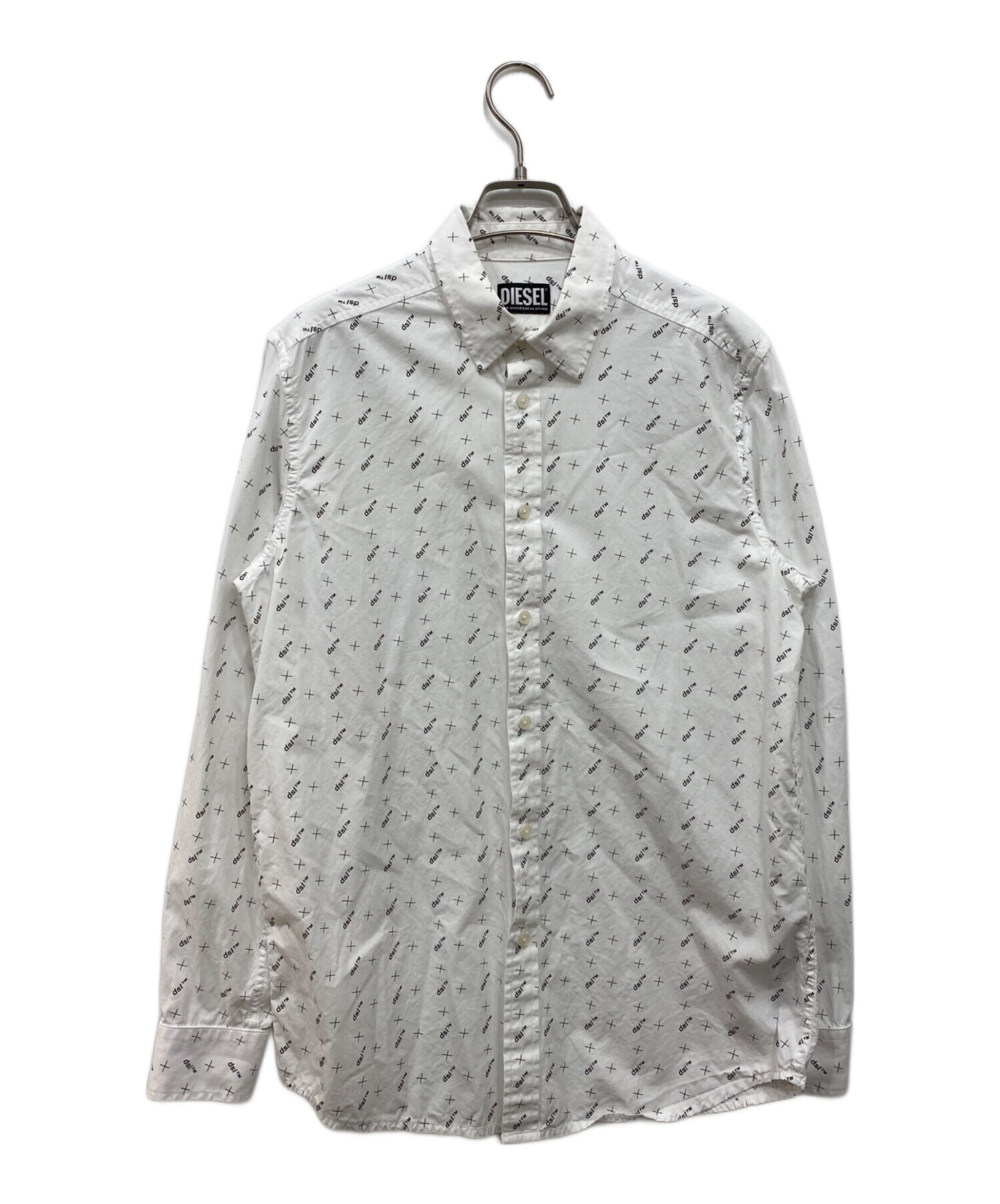 中古・古着通販】DIESEL (ディーゼル) 総柄シャツ ホワイト サイズ:S
