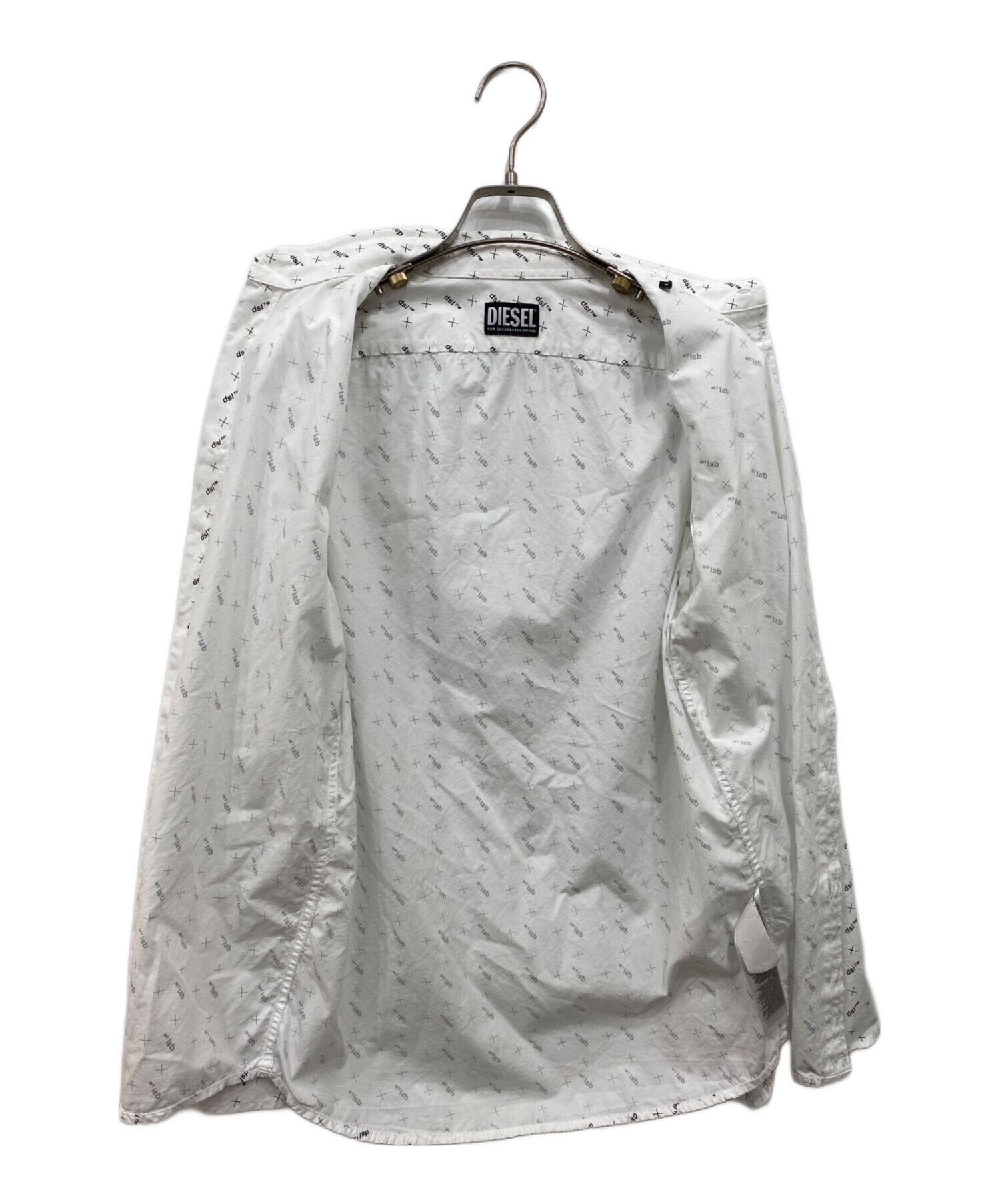 中古・古着通販】DIESEL (ディーゼル) 総柄シャツ ホワイト サイズ:S
