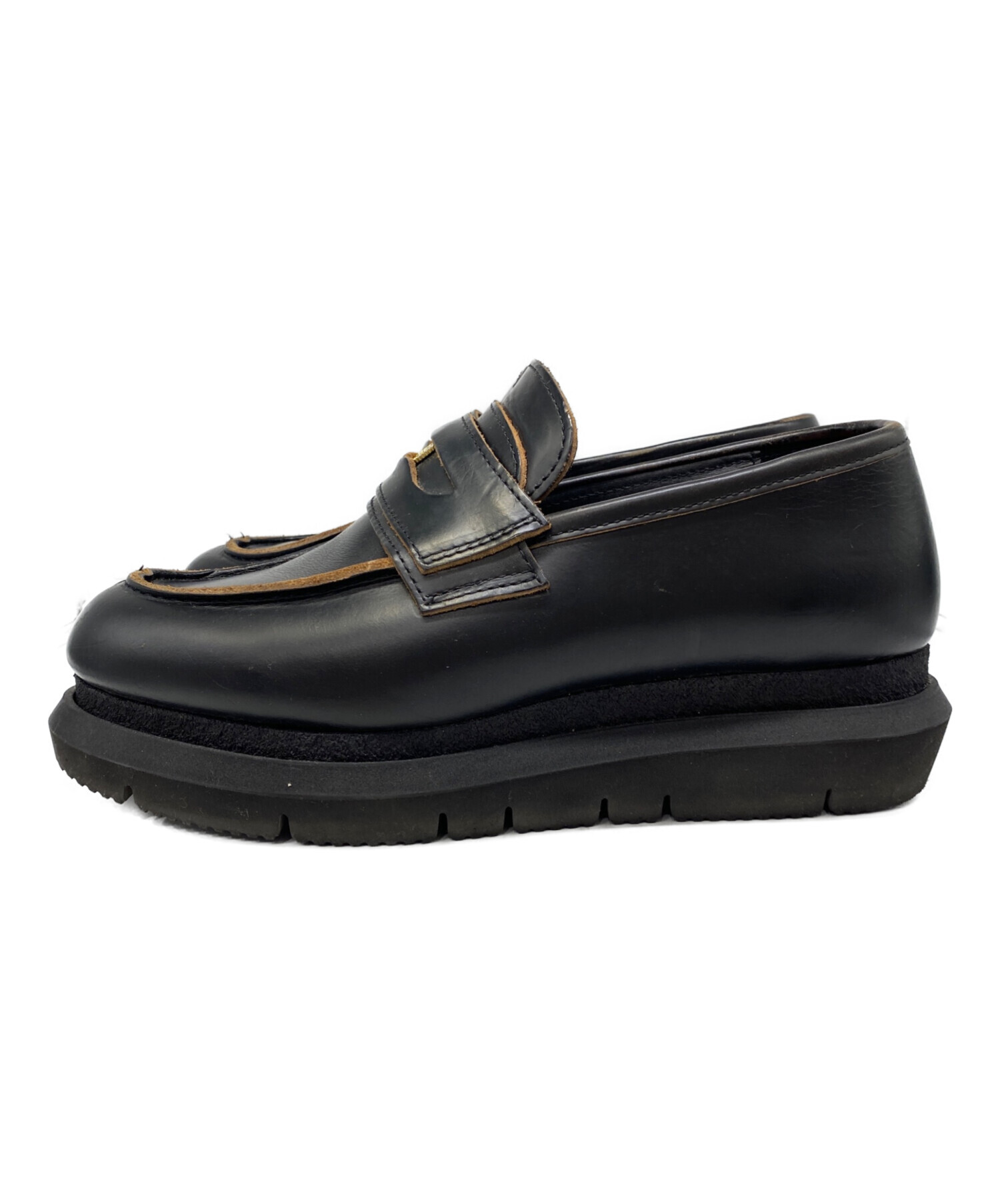 ア*コ様 sacai ローファー　42 中古・古着通販】sacai (サカイ) COWHIDE DOUBLE LOAFER ブラック