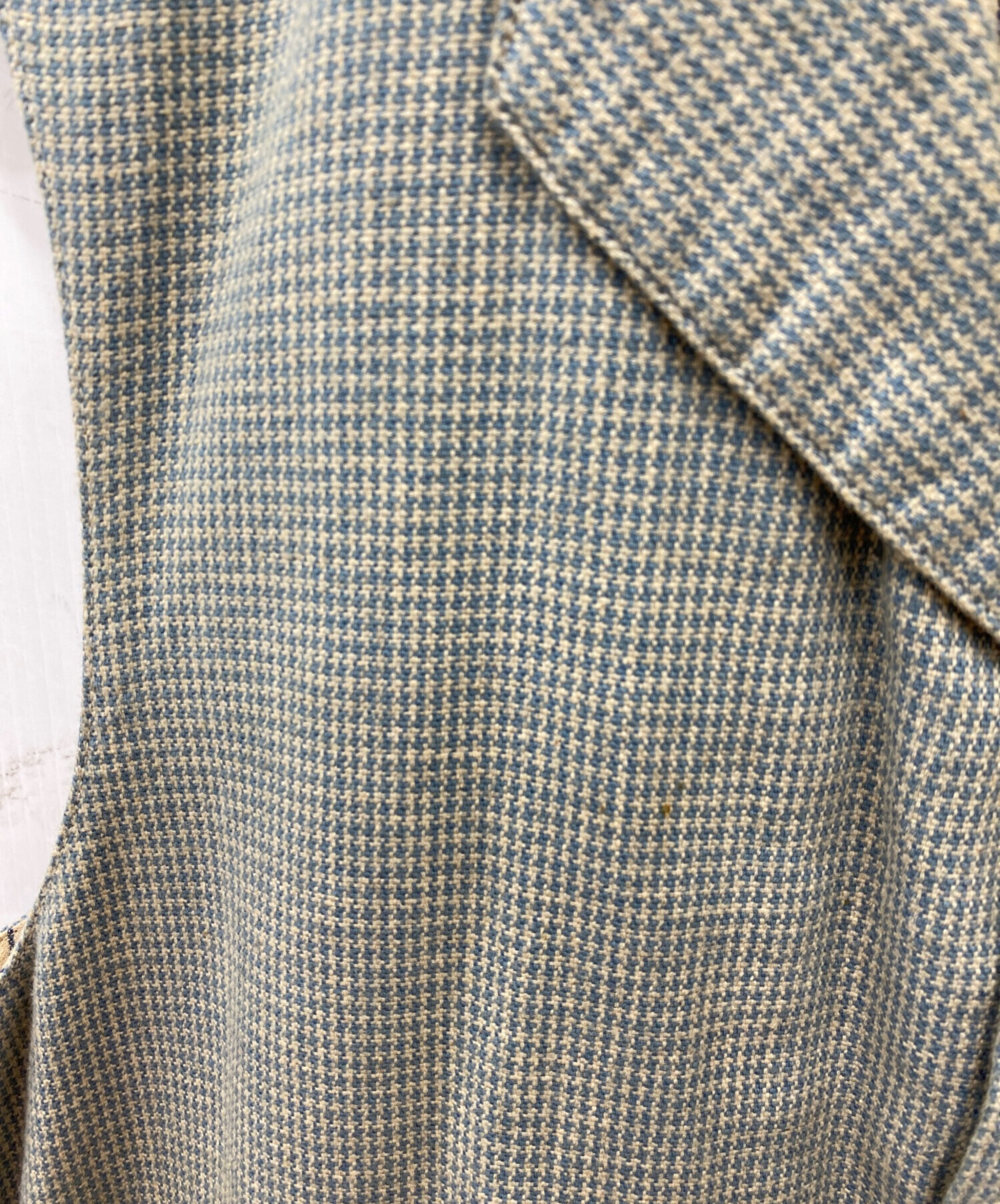 中古・古着通販】ORGUEIL (オルゲイユ) 千鳥柄ベスト ブルー サイズ:40